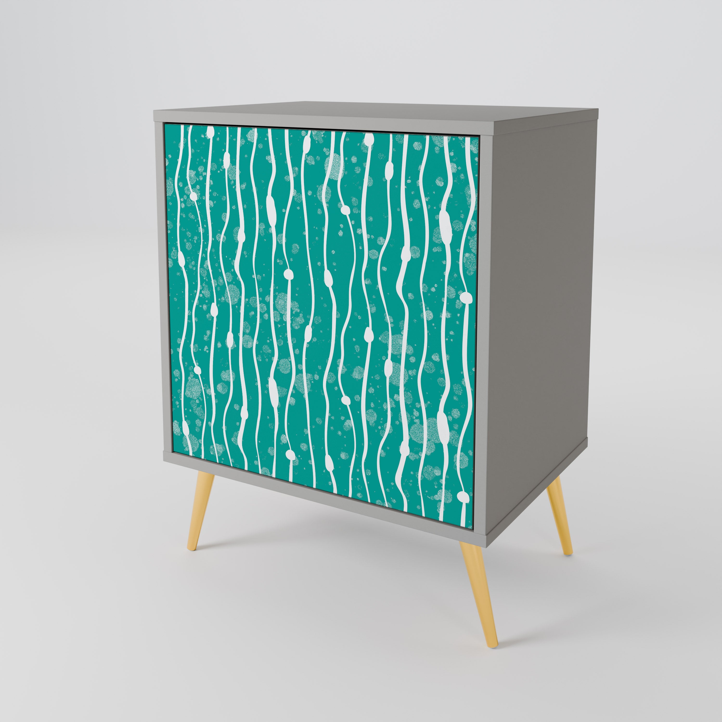 TURQUOISE RAIN Sideboard mit 1 Tür in Grau