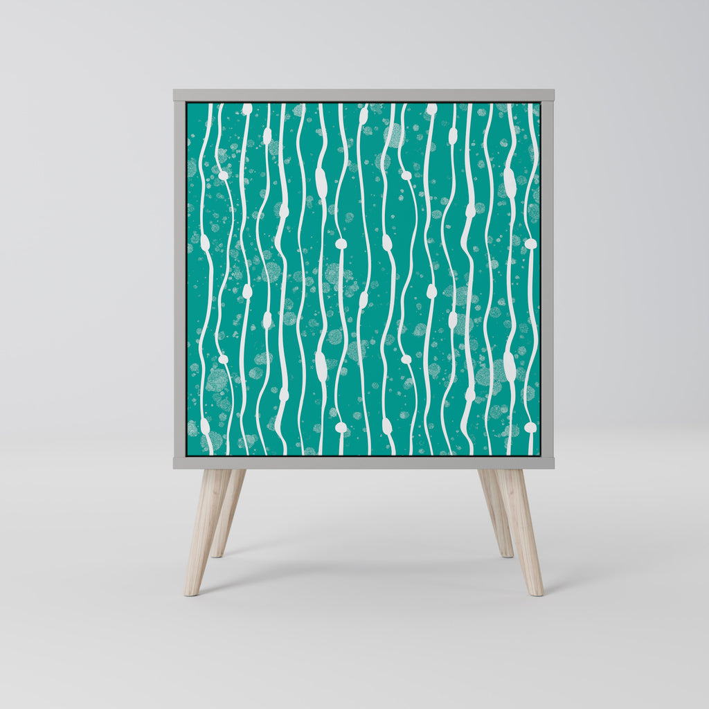 TURQUOISE RAIN Sideboard mit 1 Tür in Grau