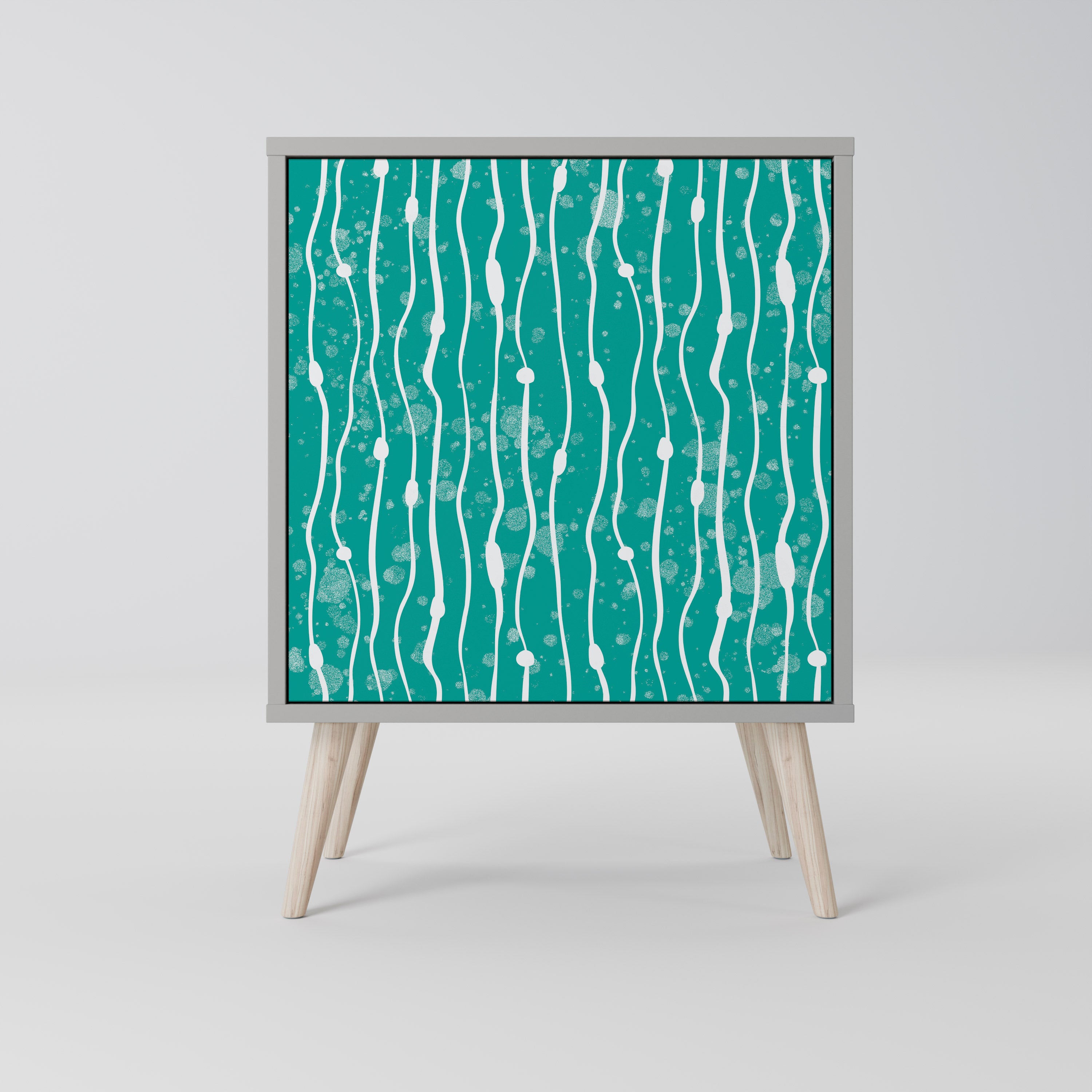 TURQUOISE RAIN Sideboard mit 1 Tür in Grau