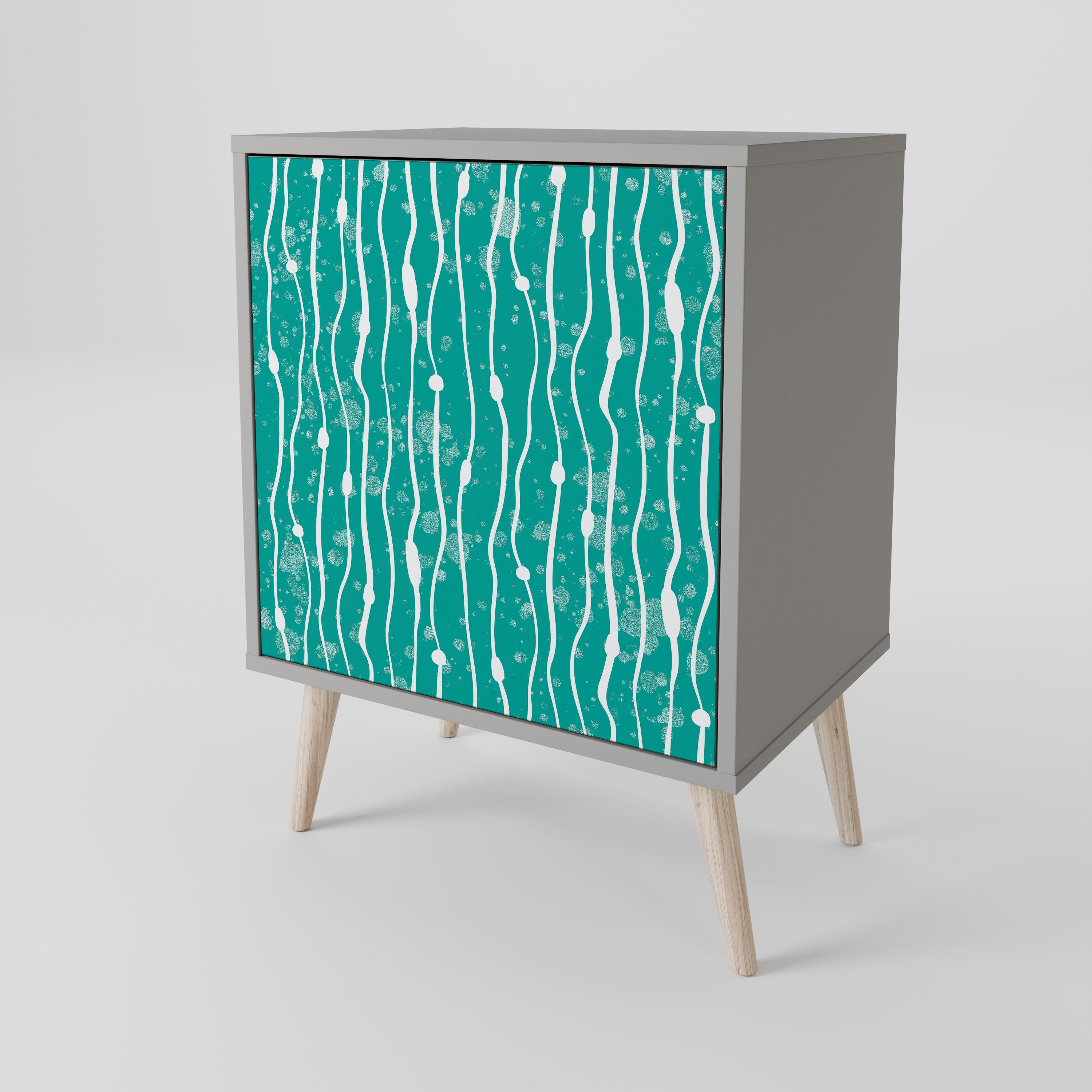 TURQUOISE RAIN Sideboard mit 1 Tür in Grau