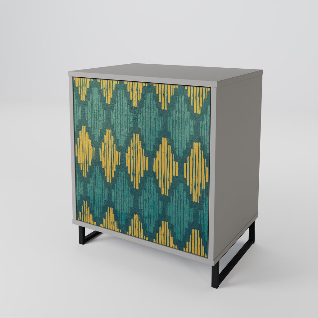 POLYGONS Sideboard mit 1 Tür in Grau