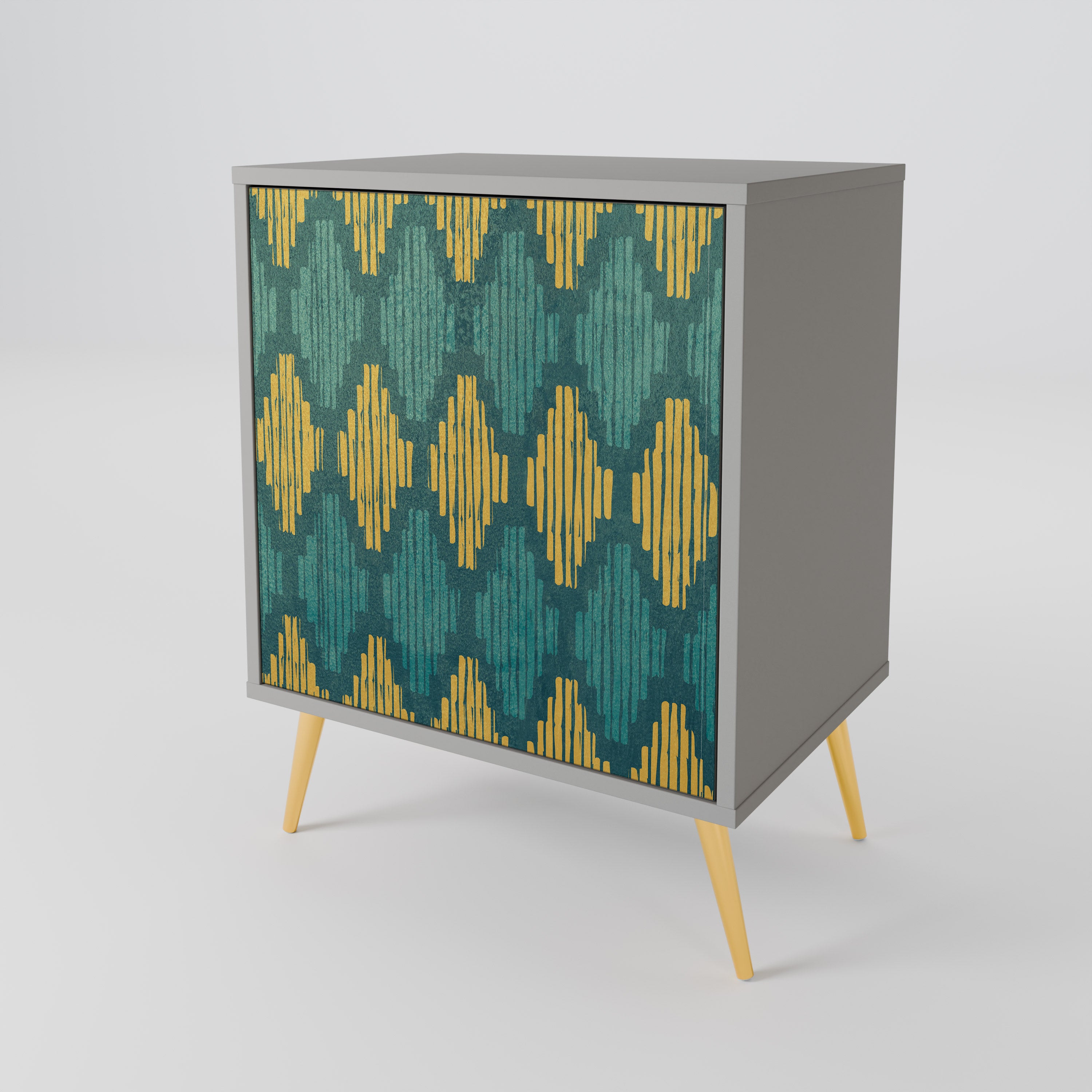 POLYGONS Sideboard mit 1 Tür in Grau