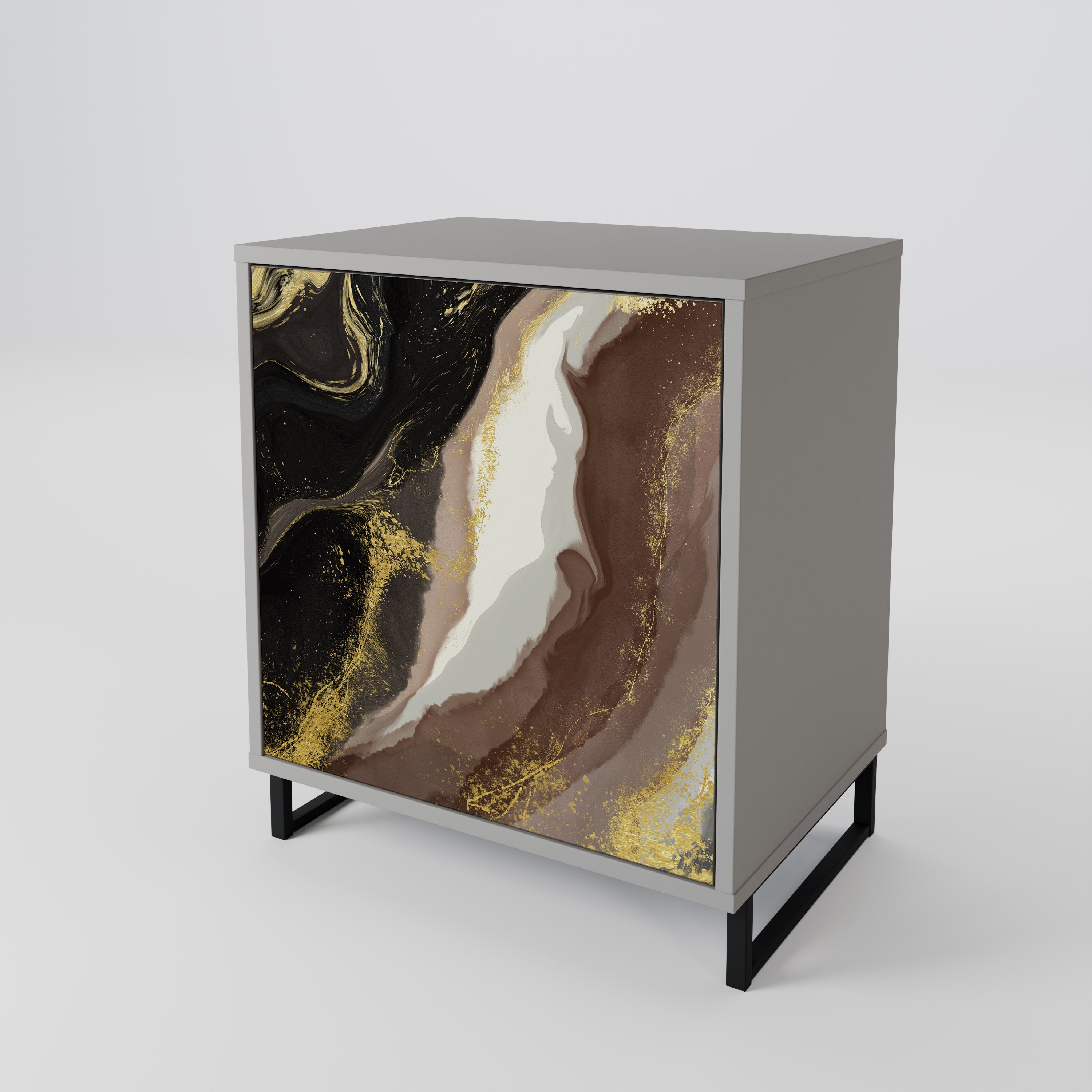 GOLD DUST Sideboard mit 1 Tür in Grau