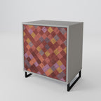 PAINTED SQUARES Sideboard mit 1 Tür in Grau