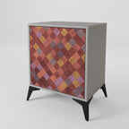 PAINTED SQUARES Sideboard mit 1 Tür in Grau