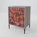 PAINTED SQUARES Sideboard mit 1 Tür in Grau