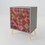 PAINTED SQUARES Sideboard mit 1 Tür in Grau