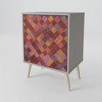 PAINTED SQUARES Sideboard mit 1 Tür in Grau