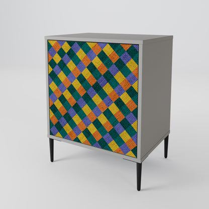 PAINTED SQUARES MIX 1-türiges Sideboard