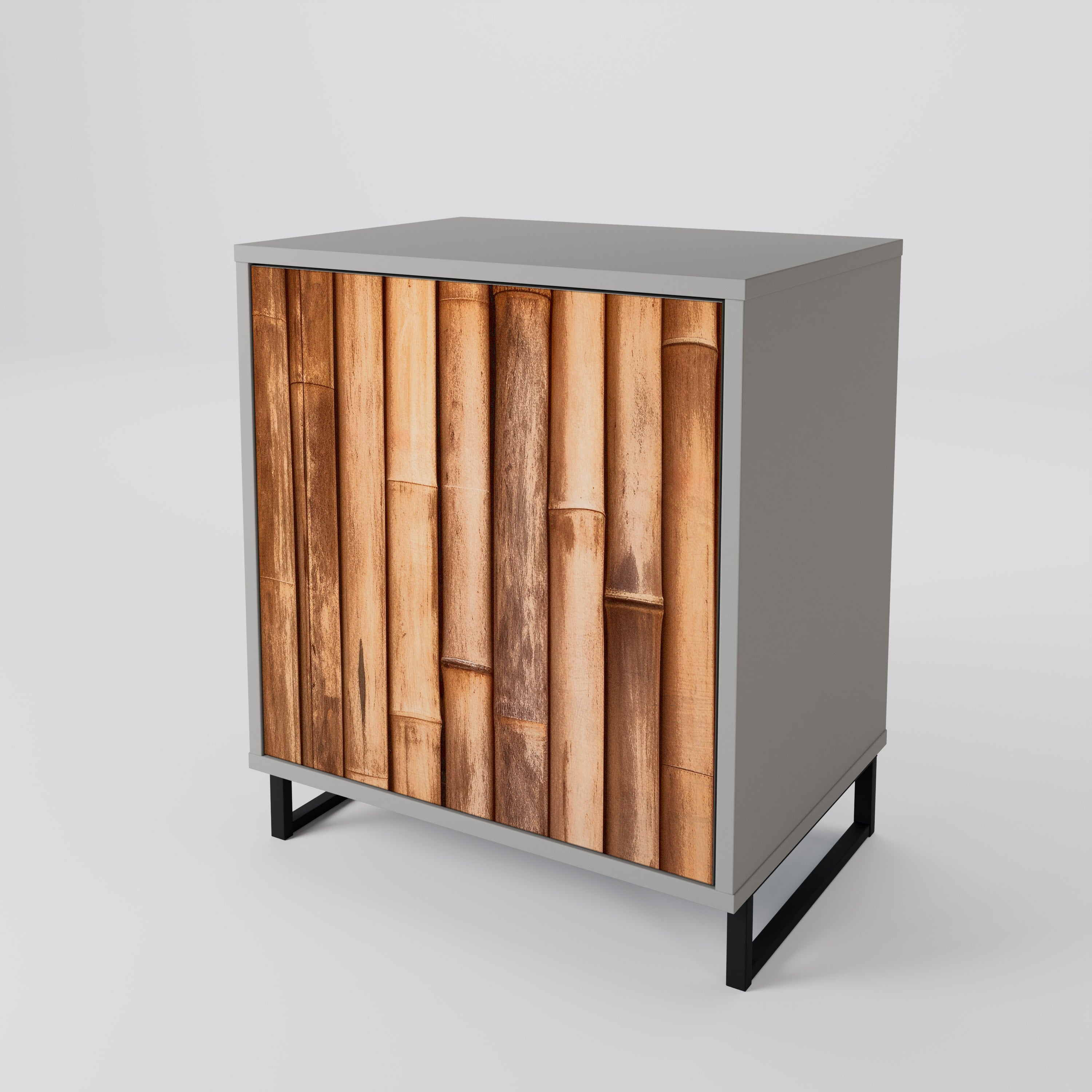 NATURAL WOOD Sideboard mit 1 Tür in Grau