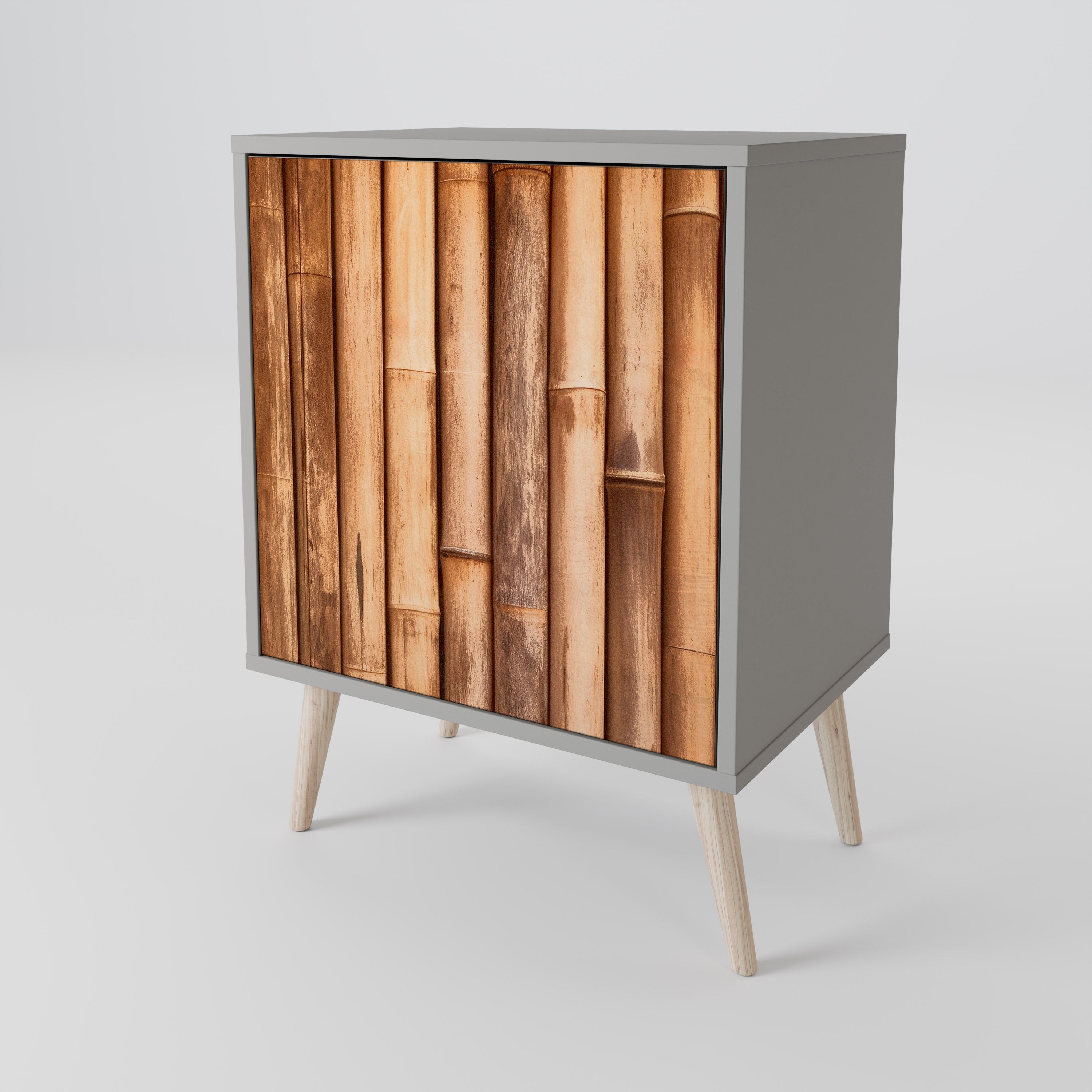 NATURAL WOOD Sideboard mit 1 Tür in Grau