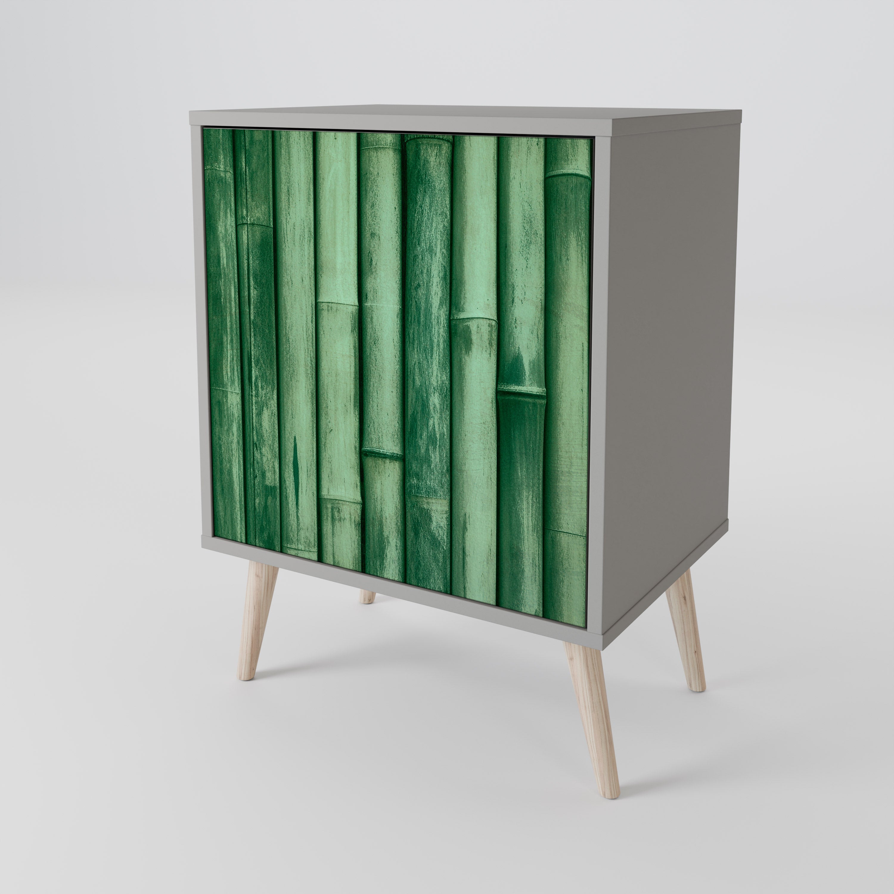 NATURAL GREEN Sideboard mit 1 Tür in Grau