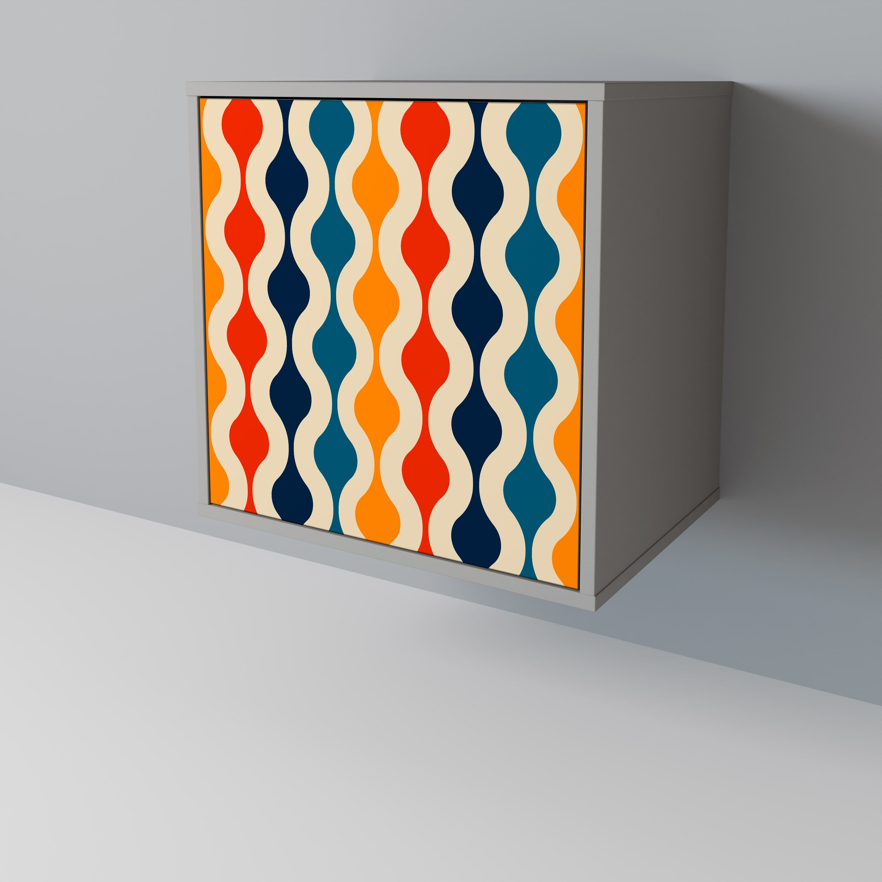 COLORFUL NOSTALGIA Sideboard mit 1 Tür in Grau