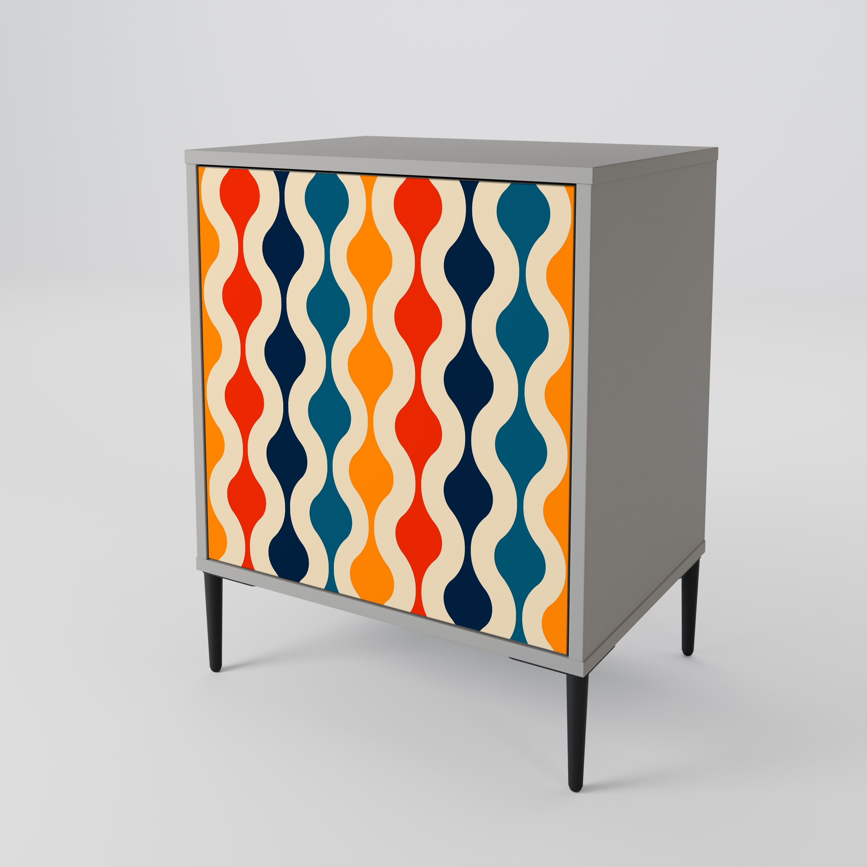 COLORFUL NOSTALGIA Sideboard mit 1 Tür in Grau