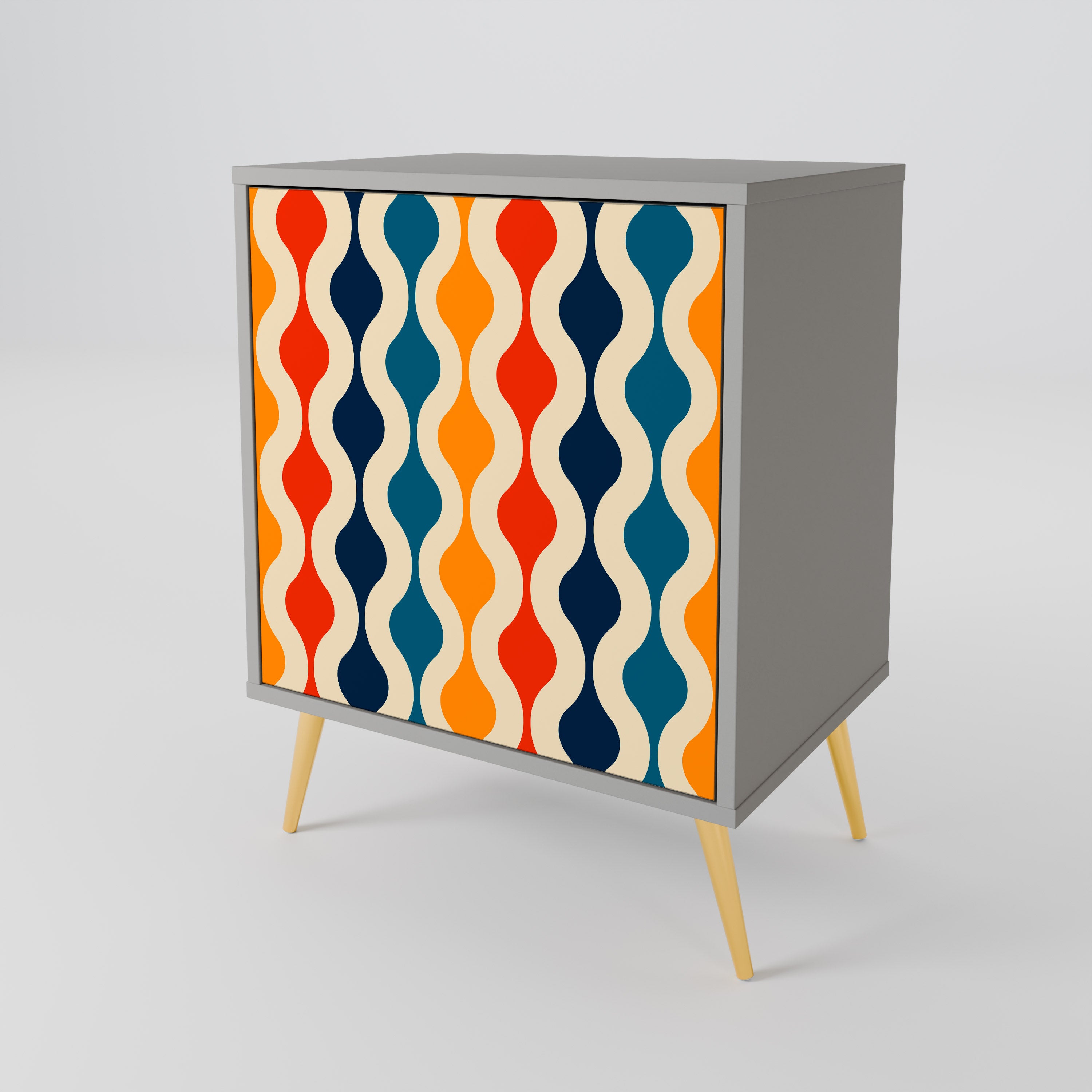 COLORFUL NOSTALGIA Sideboard mit 1 Tür in Grau