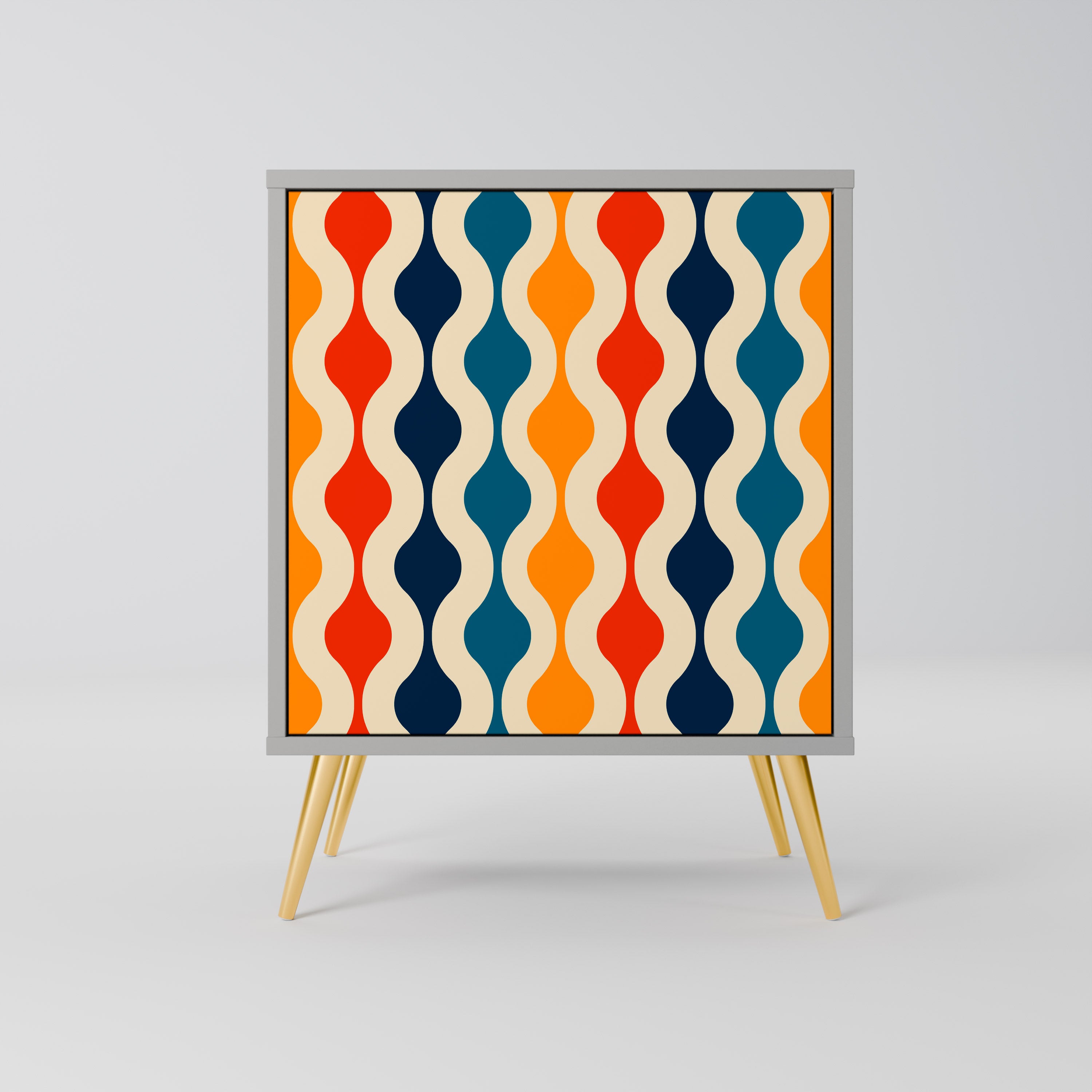 COLORFUL NOSTALGIA Sideboard mit 1 Tür in Grau