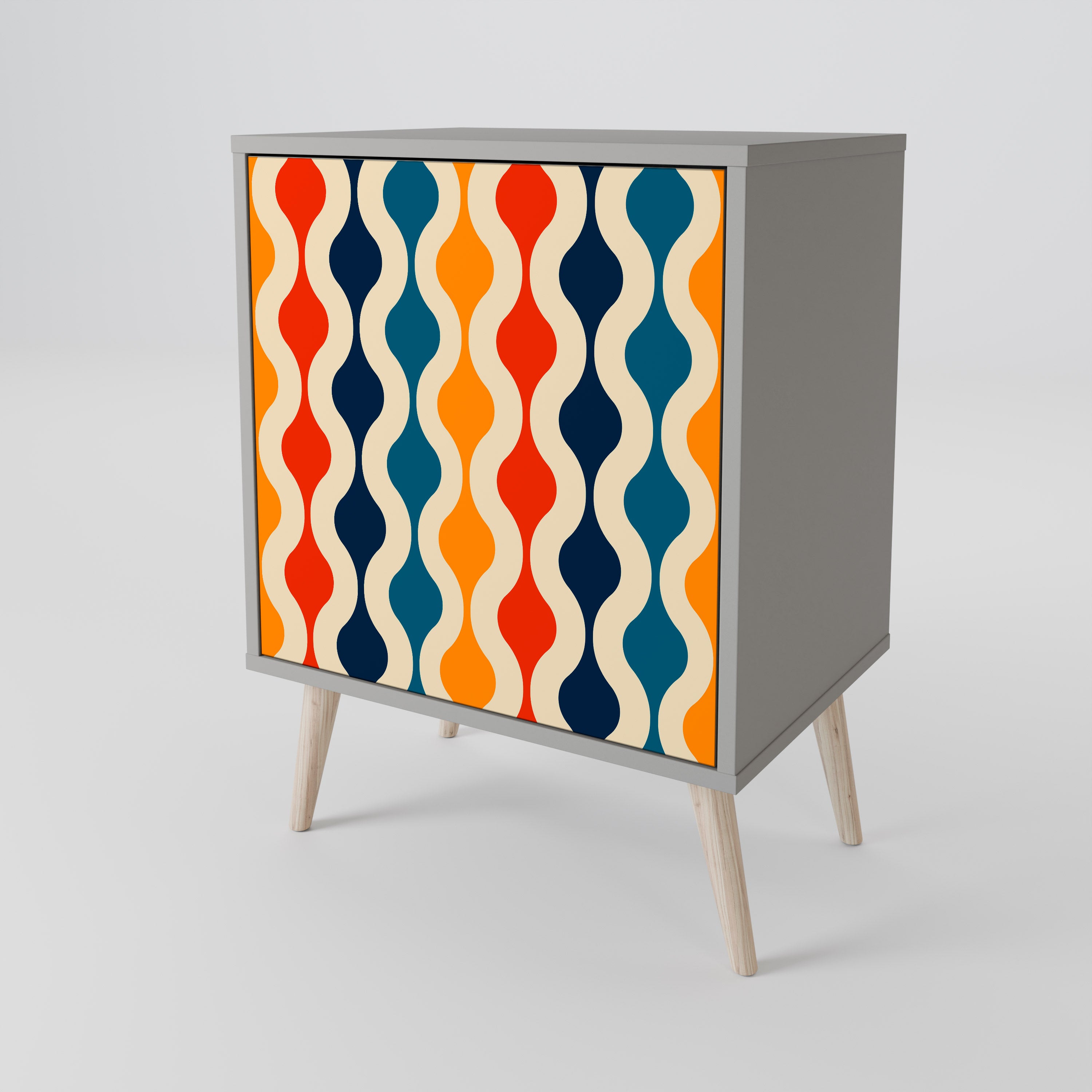 COLORFUL NOSTALGIA Sideboard mit 1 Tür in Grau