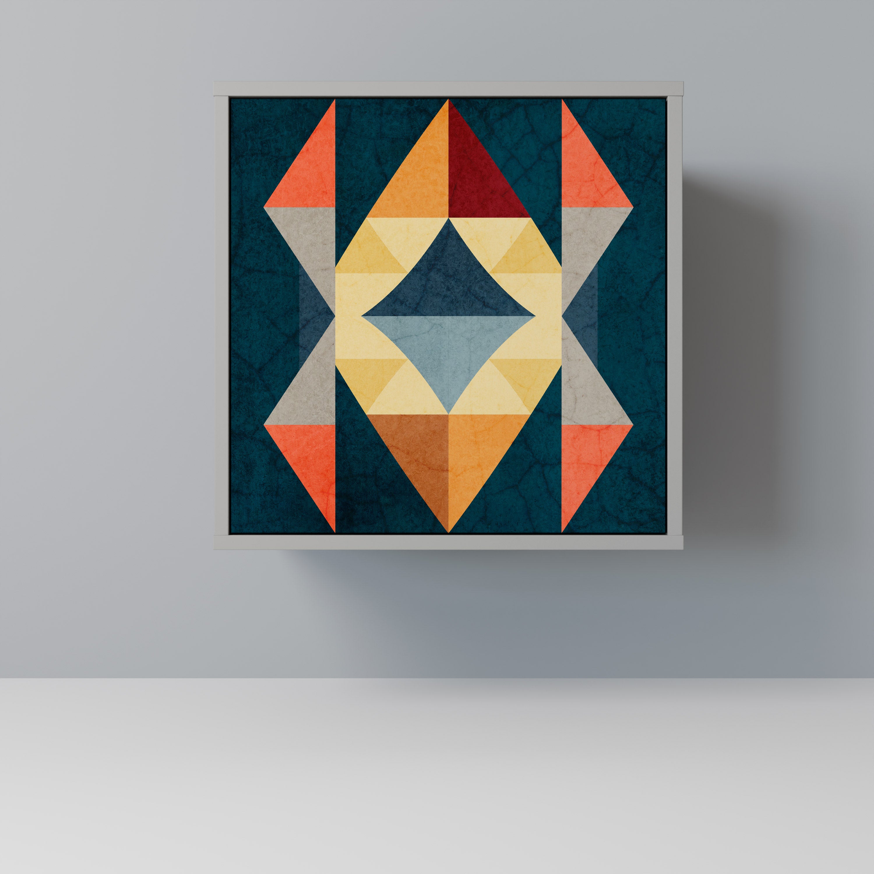 CRACKED ILLUSION Sideboard mit 1 Tür in Grau