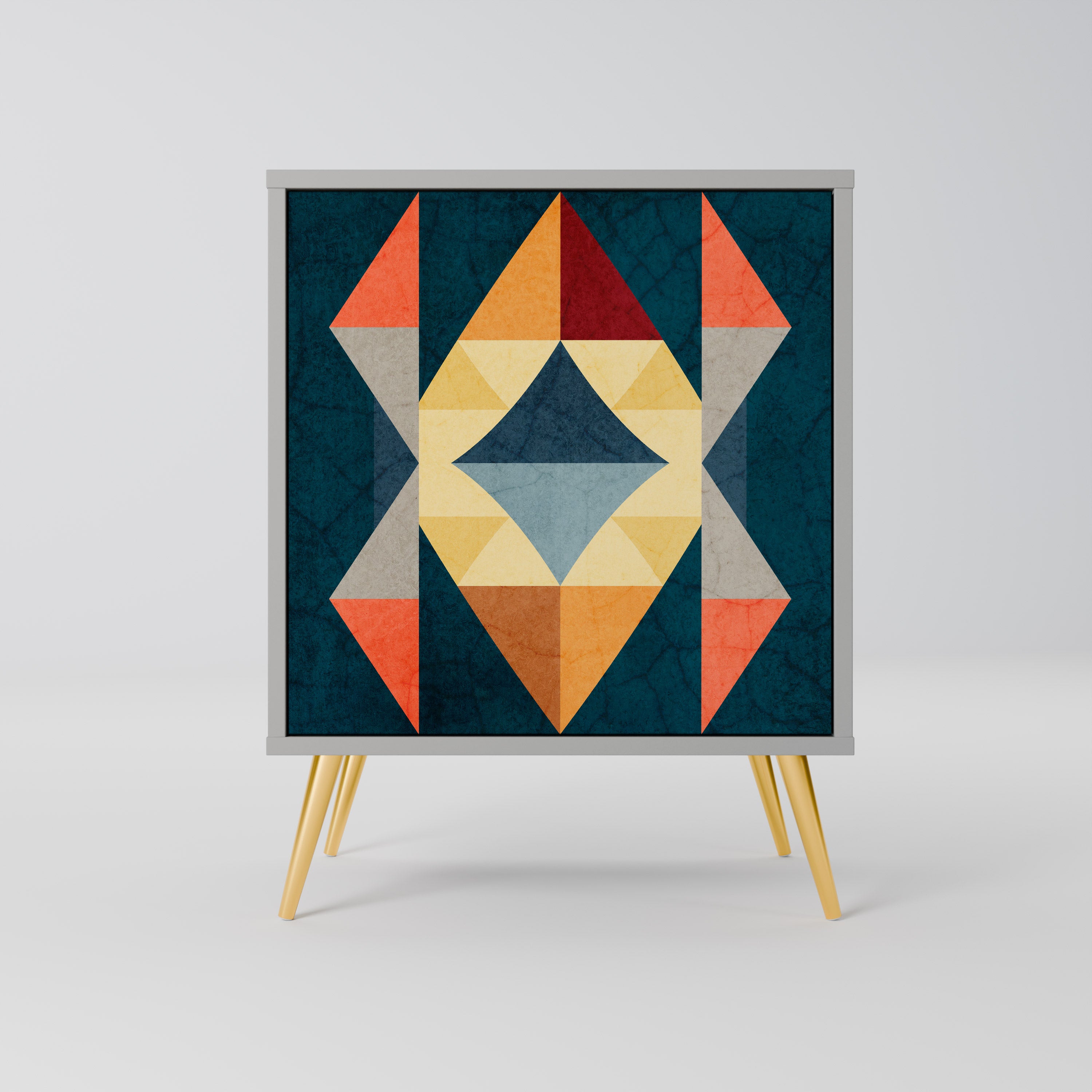 CRACKED ILLUSION Sideboard mit 1 Tür in Grau