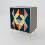 CRACKED ILLUSION Sideboard mit 1 Tür in Grau