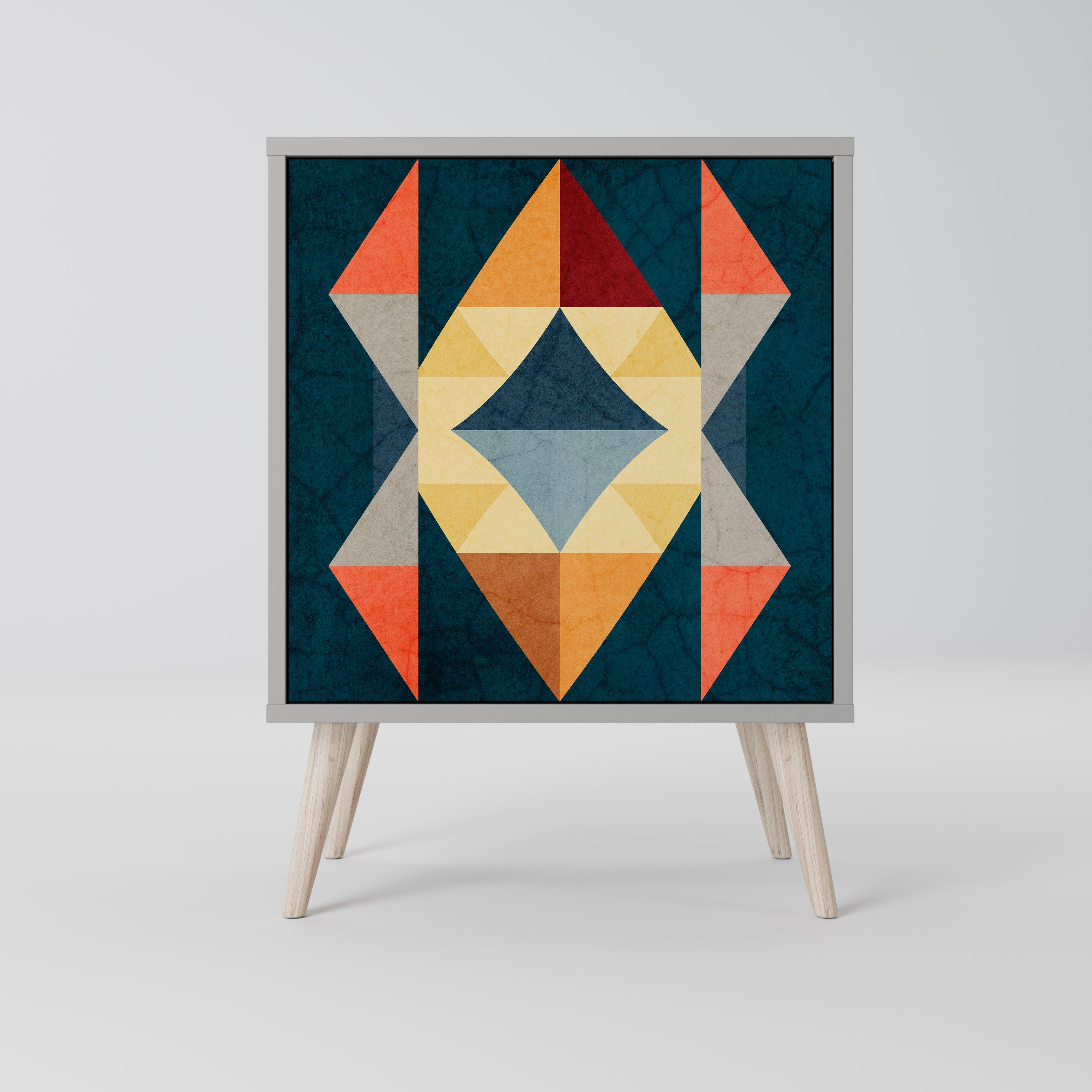 CRACKED ILLUSION Sideboard mit 1 Tür in Grau