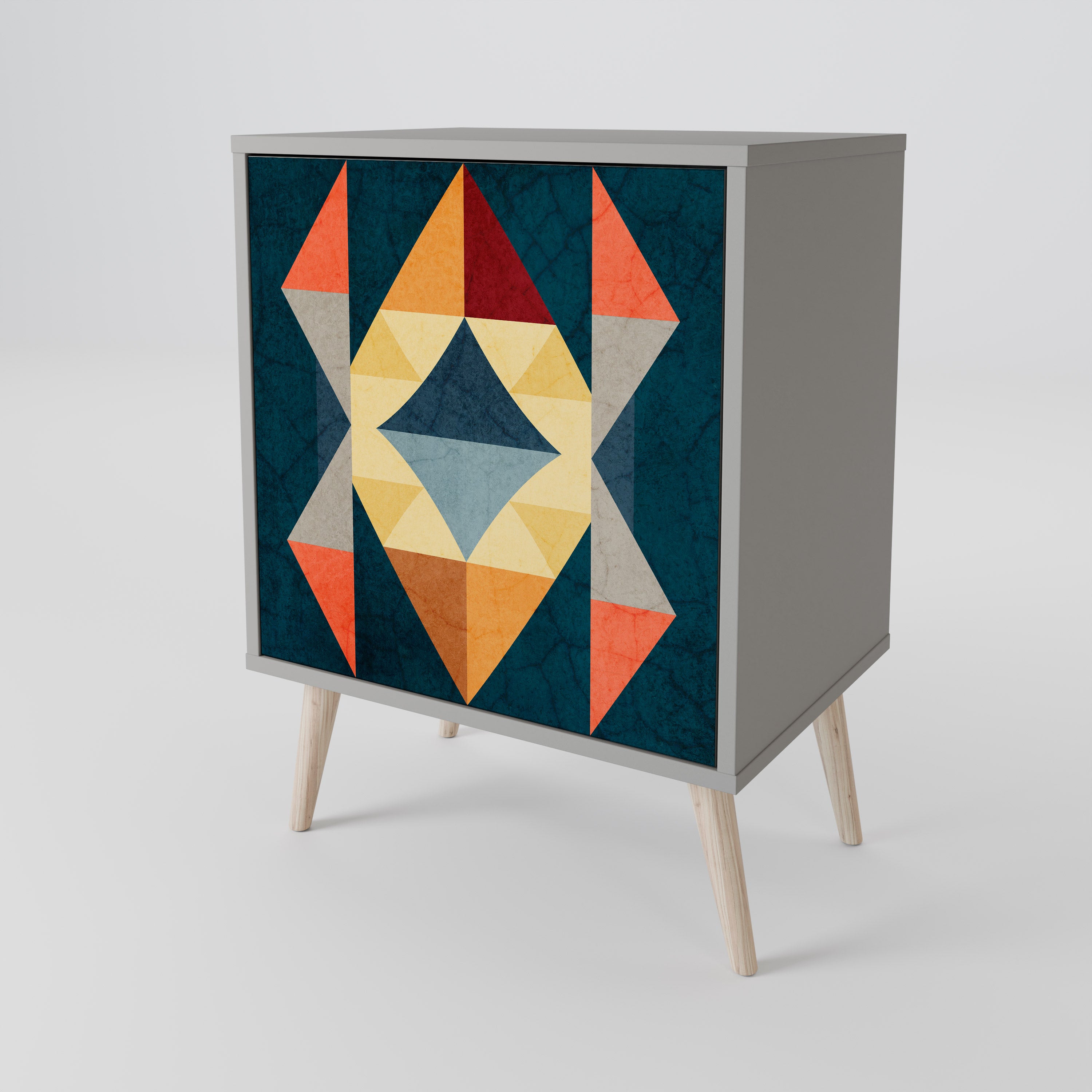 CRACKED ILLUSION Sideboard mit 1 Tür in Grau