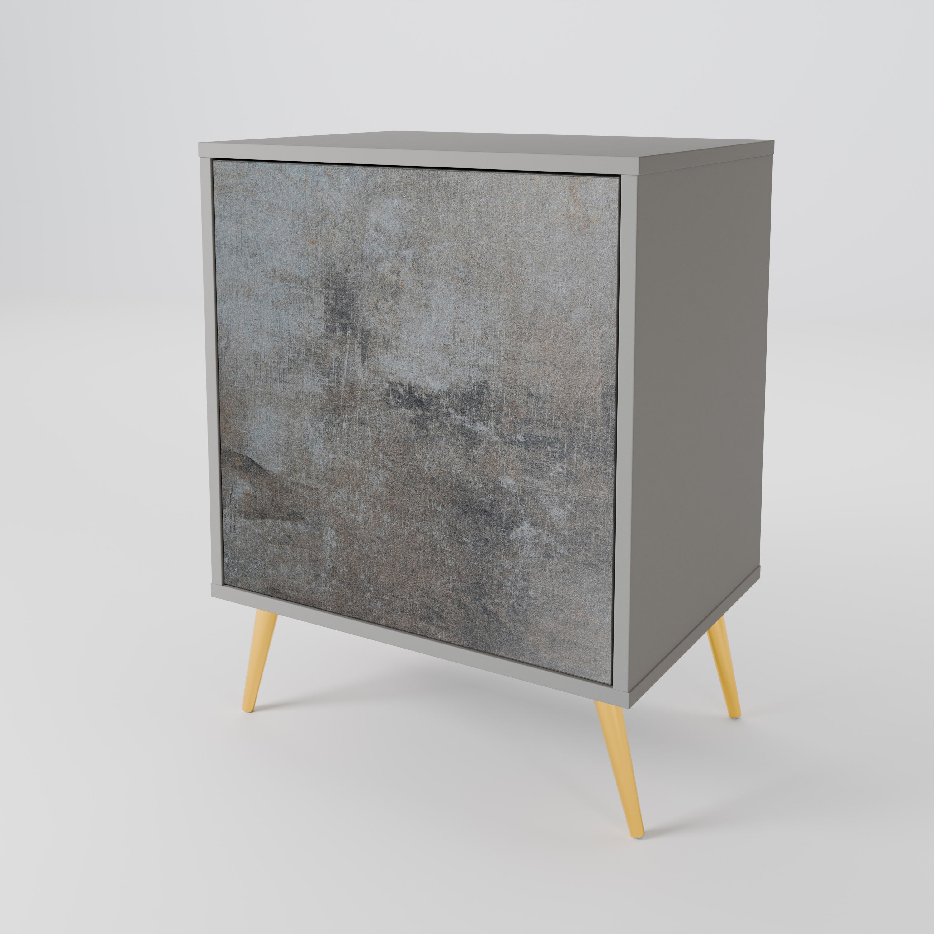 CONCRETE WALL Sideboard mit 1 Tür in Grau