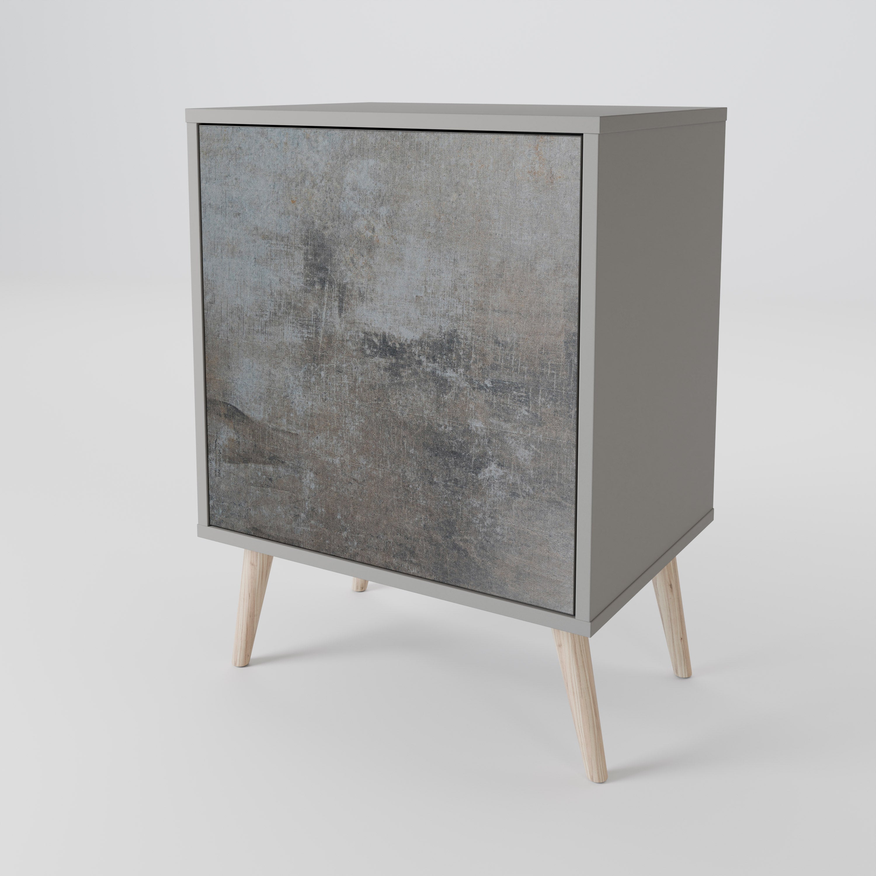 CONCRETE WALL Sideboard mit 1 Tür in Grau