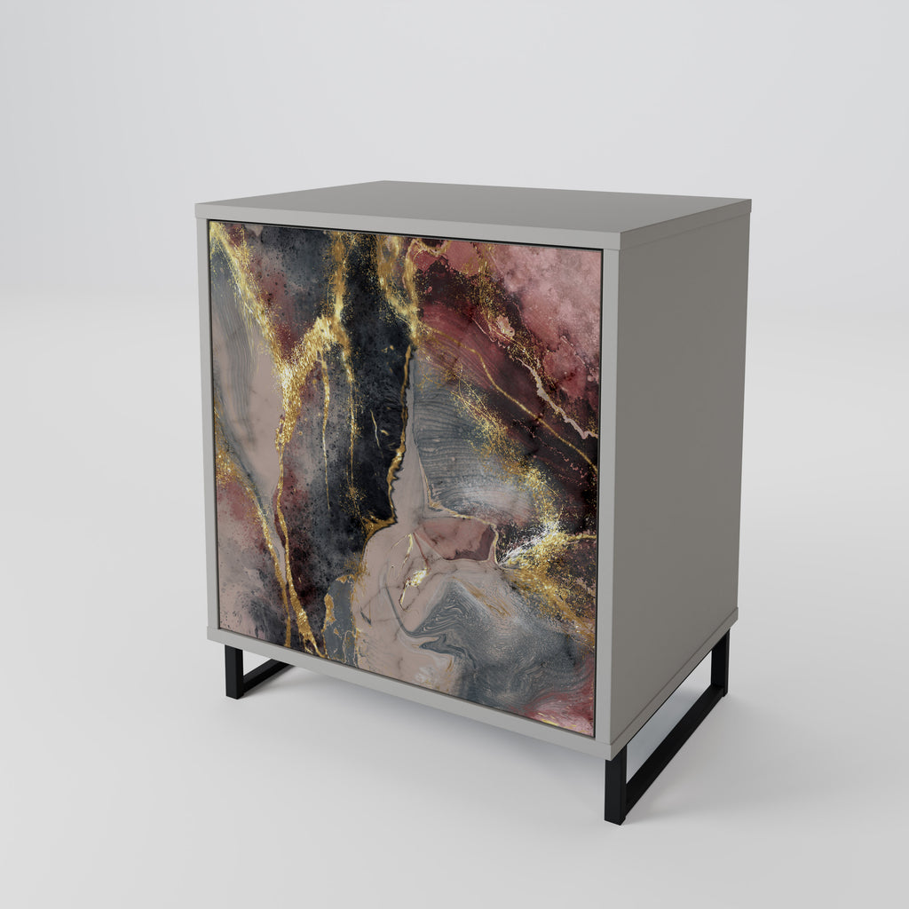 GOLDEN TIDES Sideboard mit 1 Tür in Grau