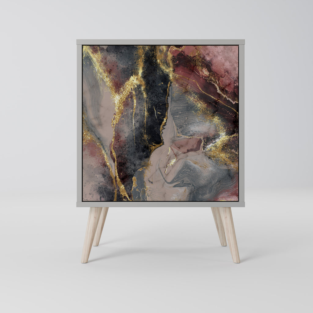 GOLDEN TIDES Sideboard mit 1 Tür in Grau