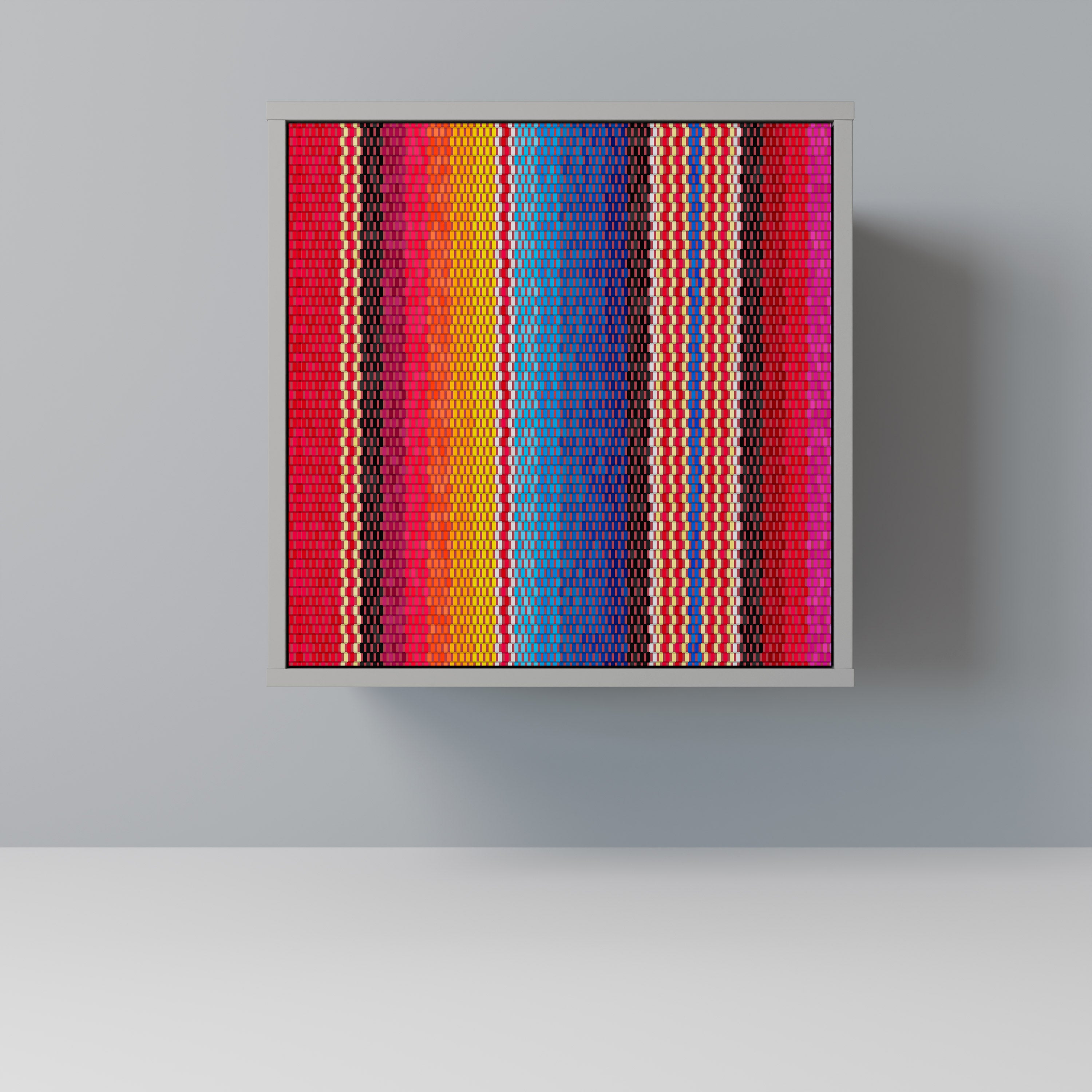 ETHNIC MEXICAN Sideboard mit 1 Tür in Grau