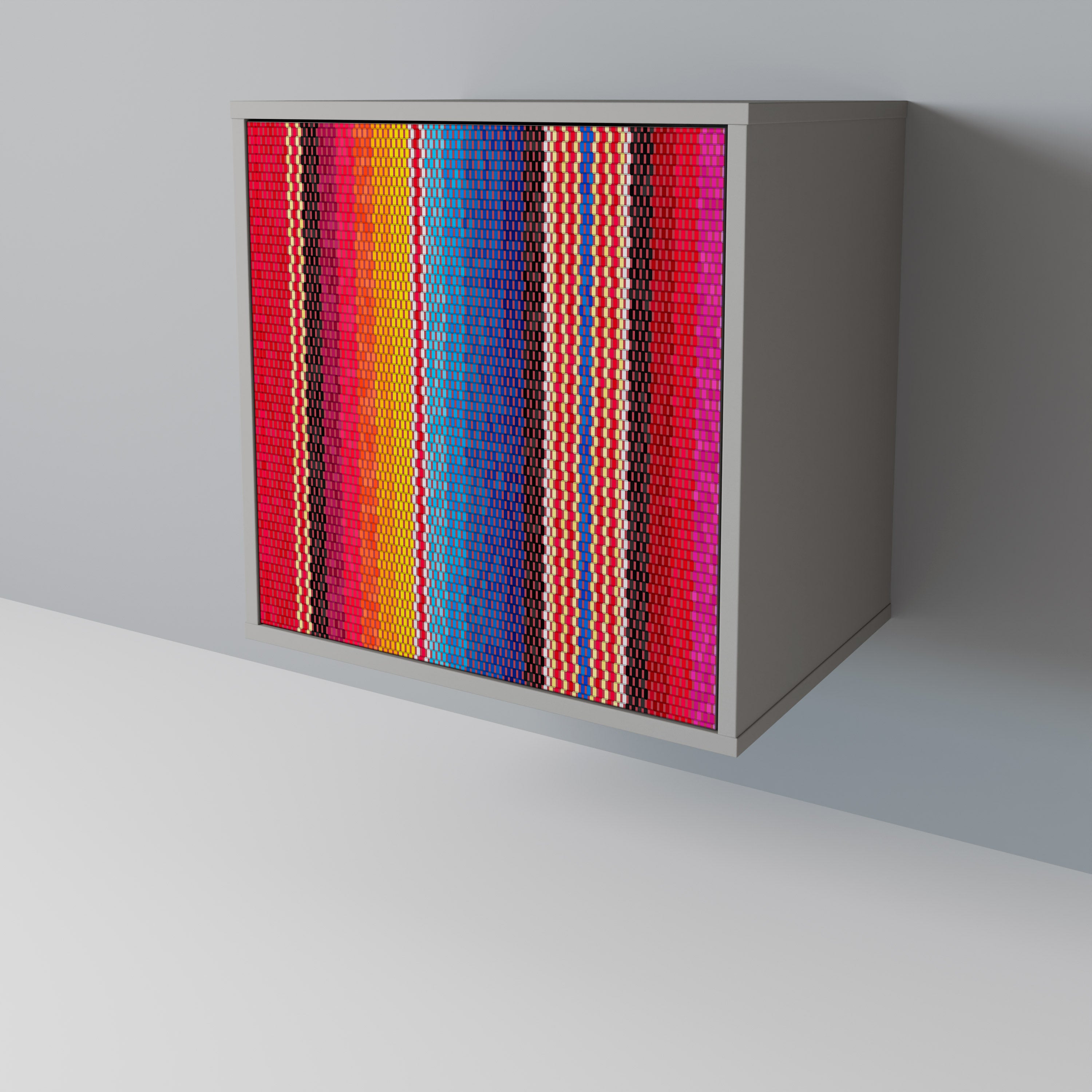 ETHNIC MEXICAN Sideboard mit 1 Tür in Grau