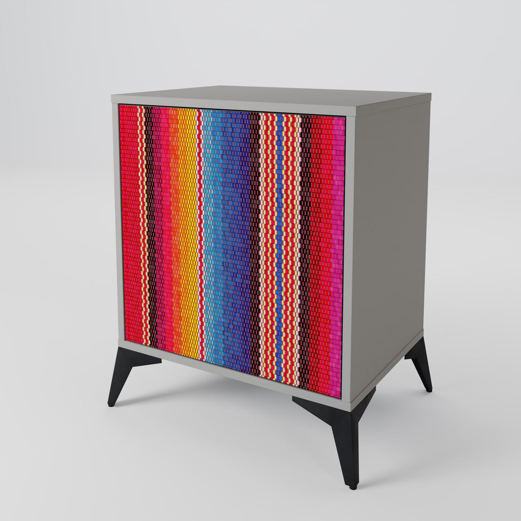 ETHNIC MEXICAN Sideboard mit 1 Tür in Grau
