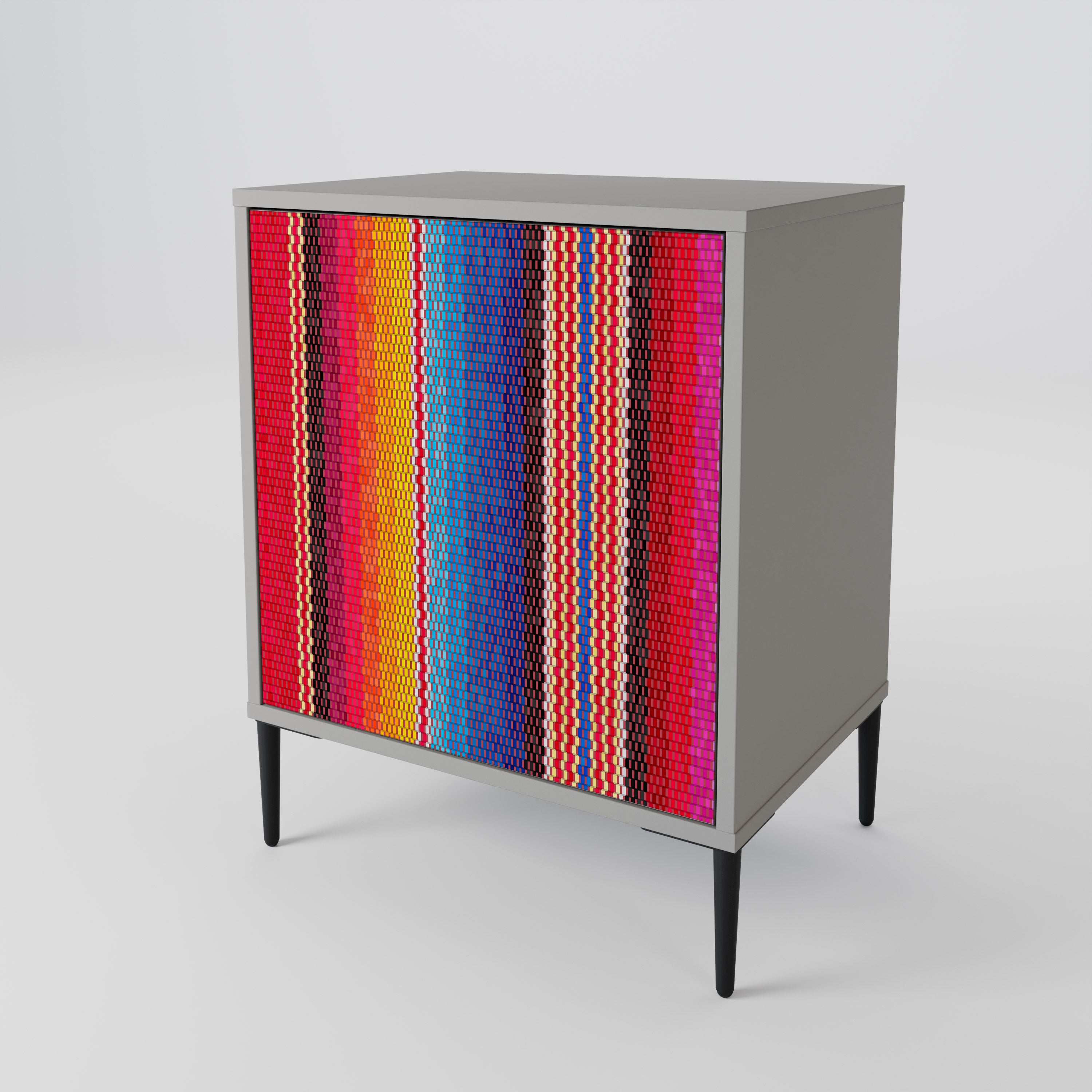 ETHNIC MEXICAN Sideboard mit 1 Tür in Grau