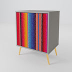ETHNIC MEXICAN Sideboard mit 1 Tür in Grau