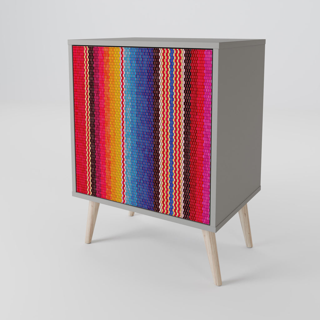 ETHNIC MEXICAN Sideboard mit 1 Tür in Grau