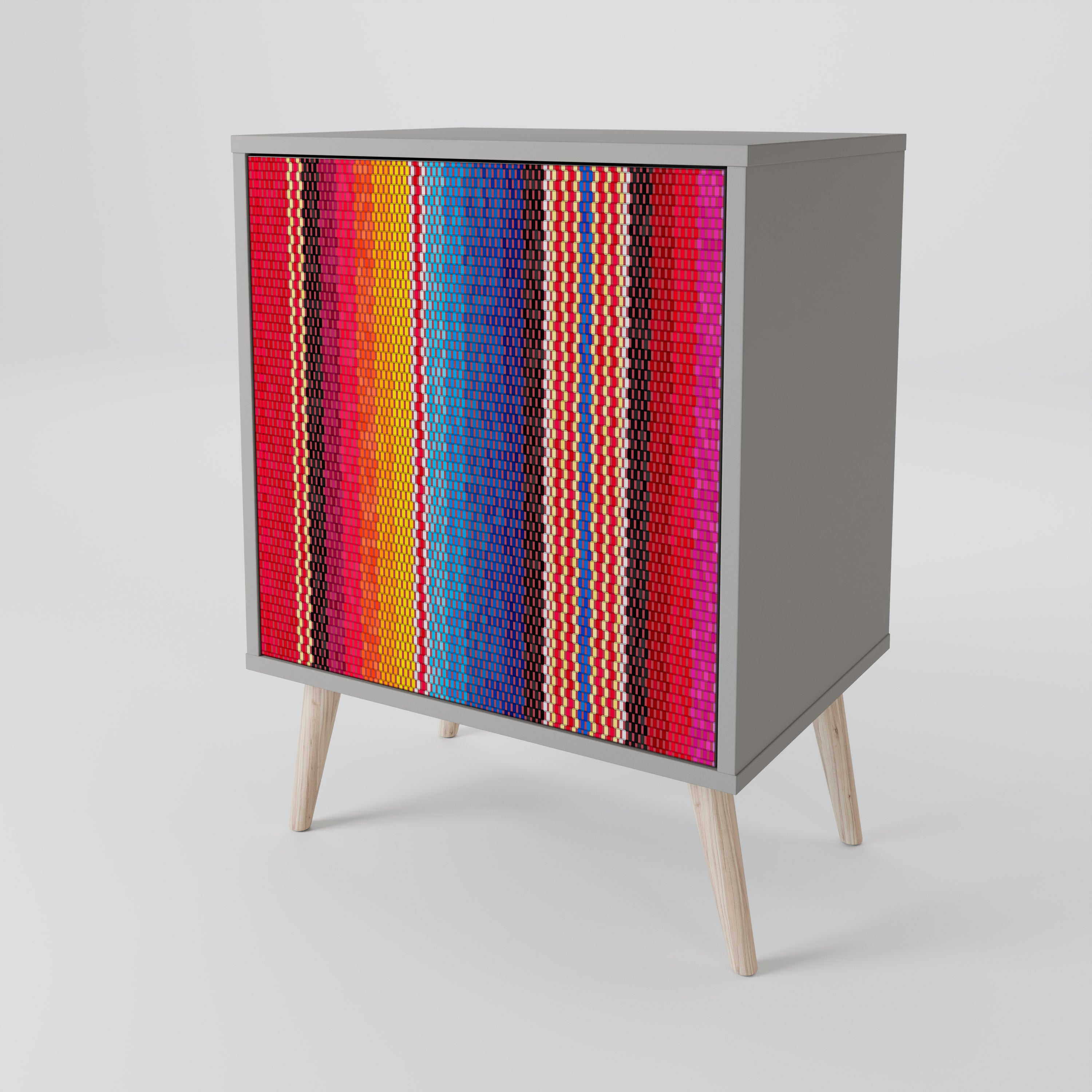 ETHNIC MEXICAN Sideboard mit 1 Tür in Grau