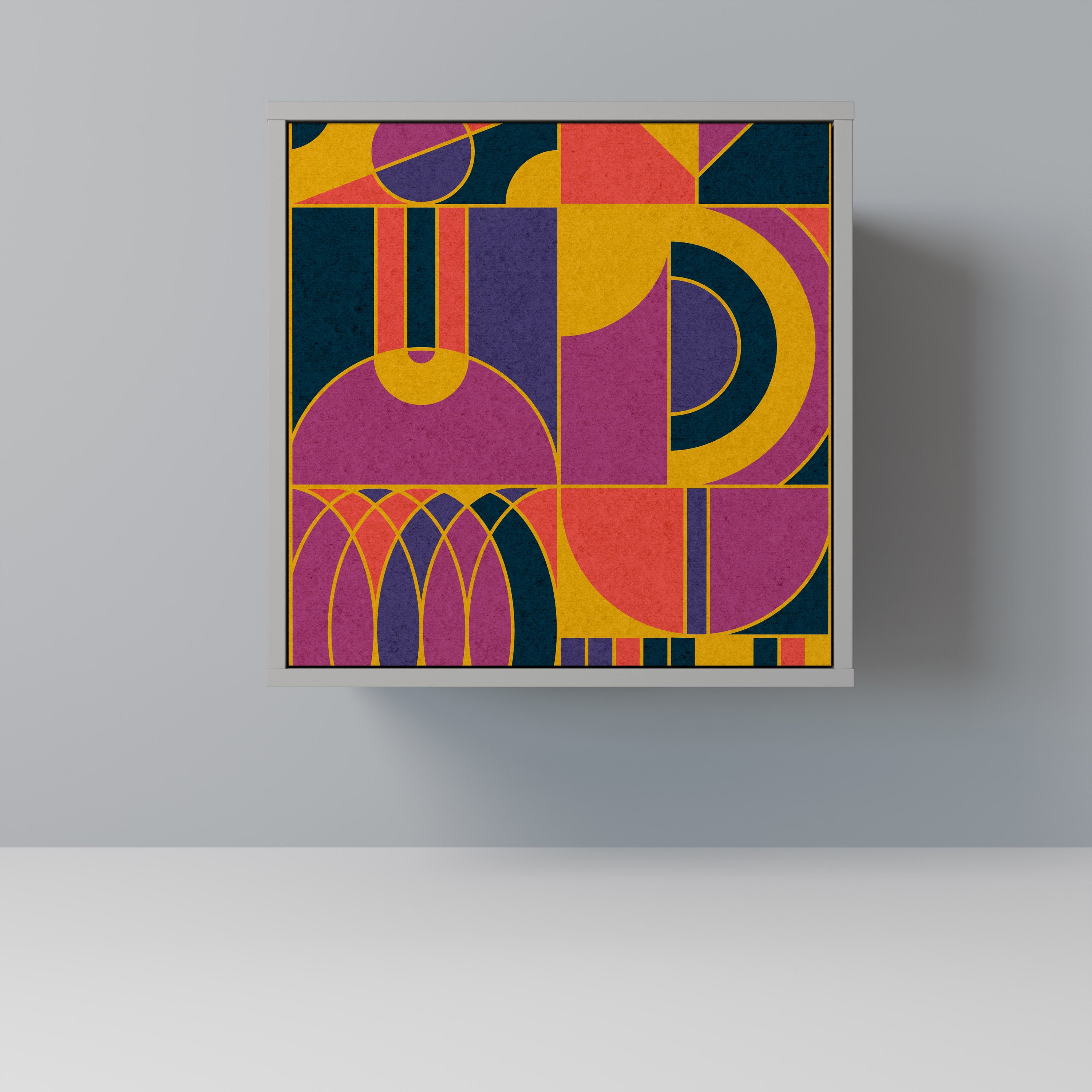 ELECTRIC PATTERNS Sideboard mit 1 Tür in Grau