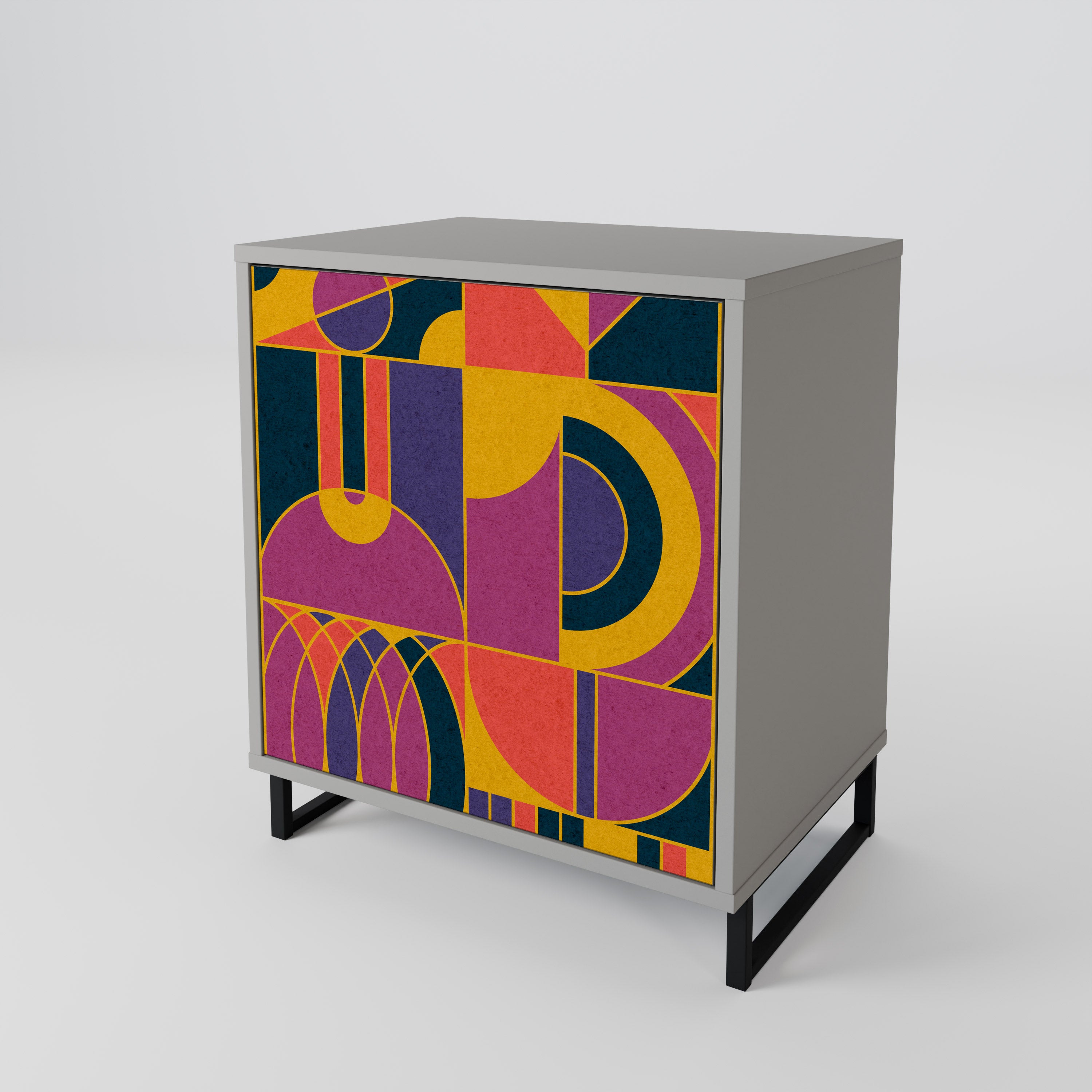 ELECTRIC PATTERNS Sideboard mit 1 Tür in Grau