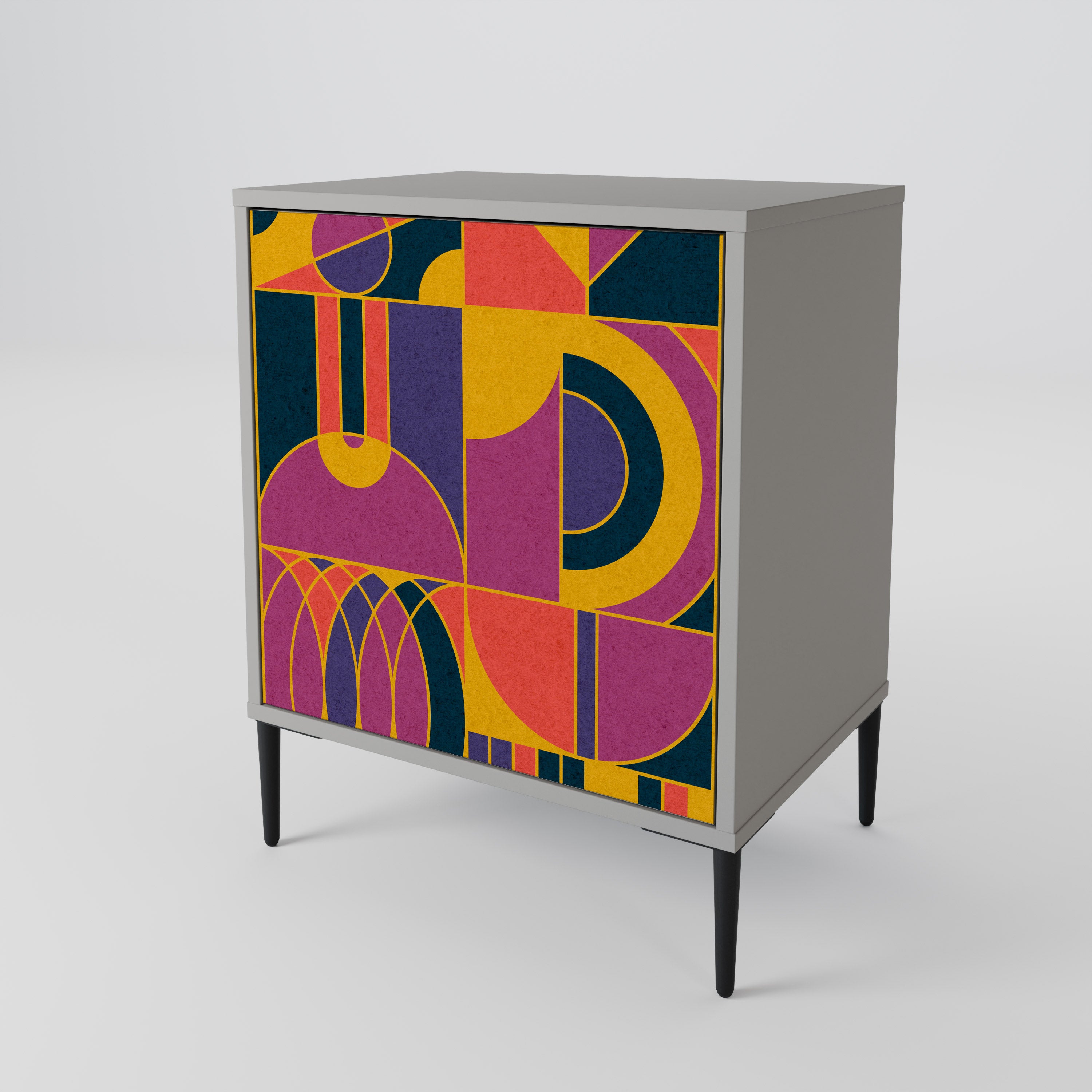 ELECTRIC PATTERNS Sideboard mit 1 Tür in Grau