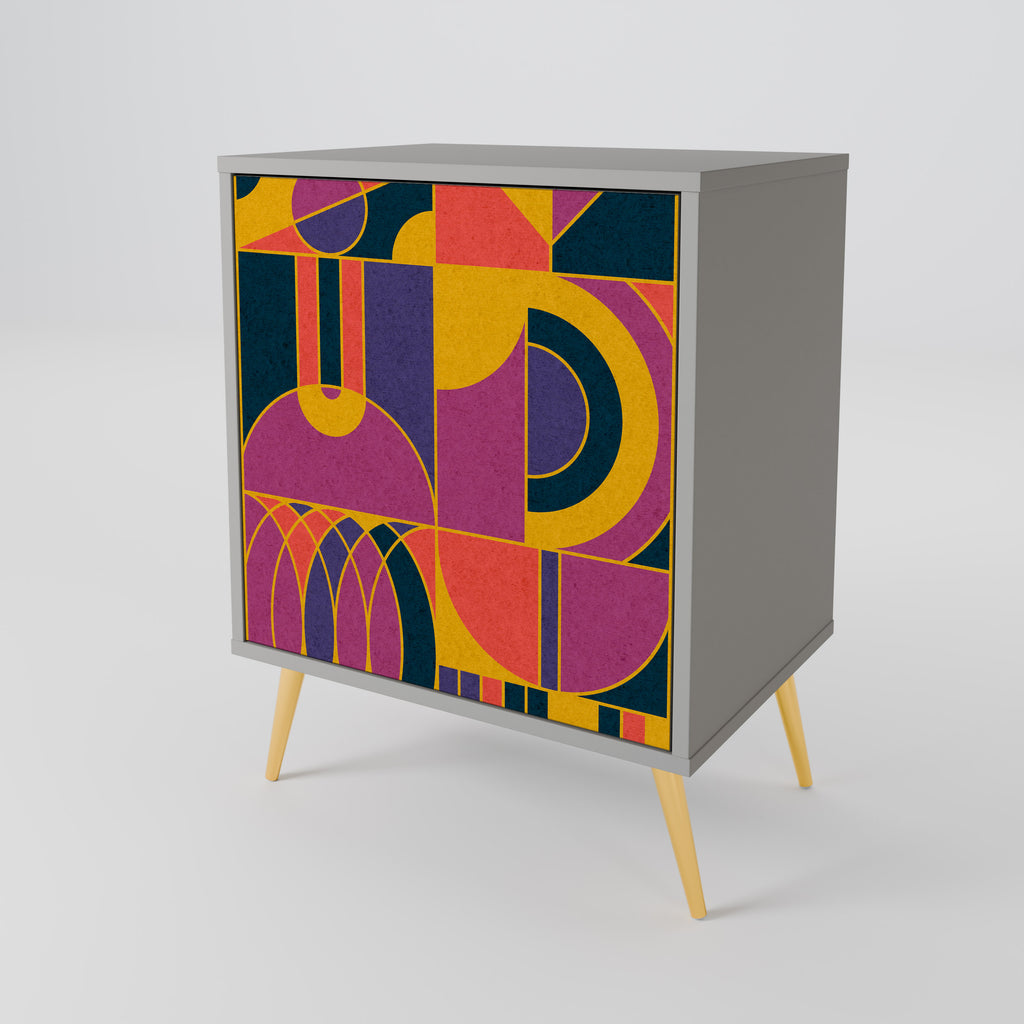 ELECTRIC PATTERNS Sideboard mit 1 Tür in Grau
