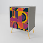 ELECTRIC PATTERNS Sideboard mit 1 Tür in Grau