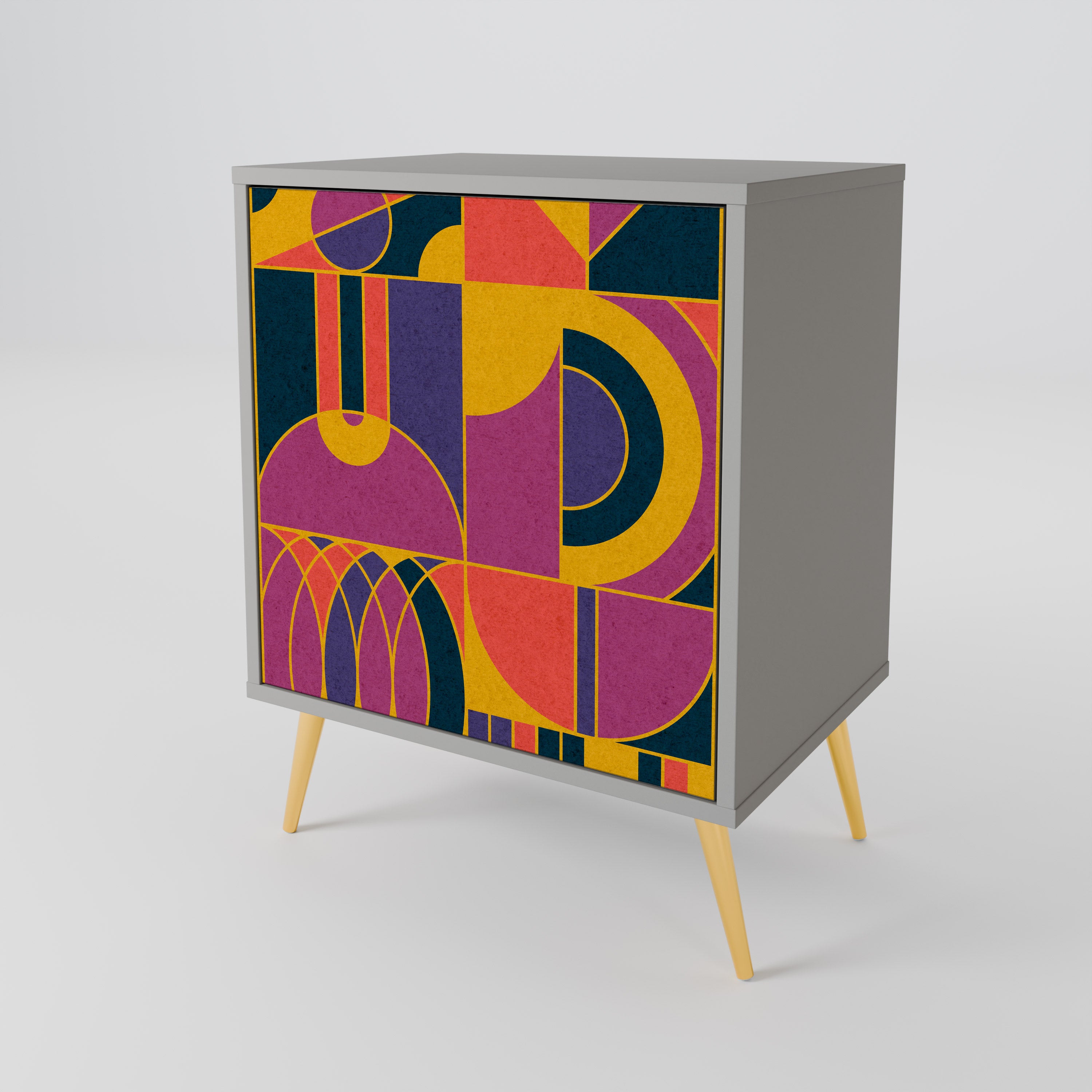 ELECTRIC PATTERNS Sideboard mit 1 Tür in Grau