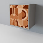 PRISM MOSAIC 1-Door Sideboard in Grey Finish