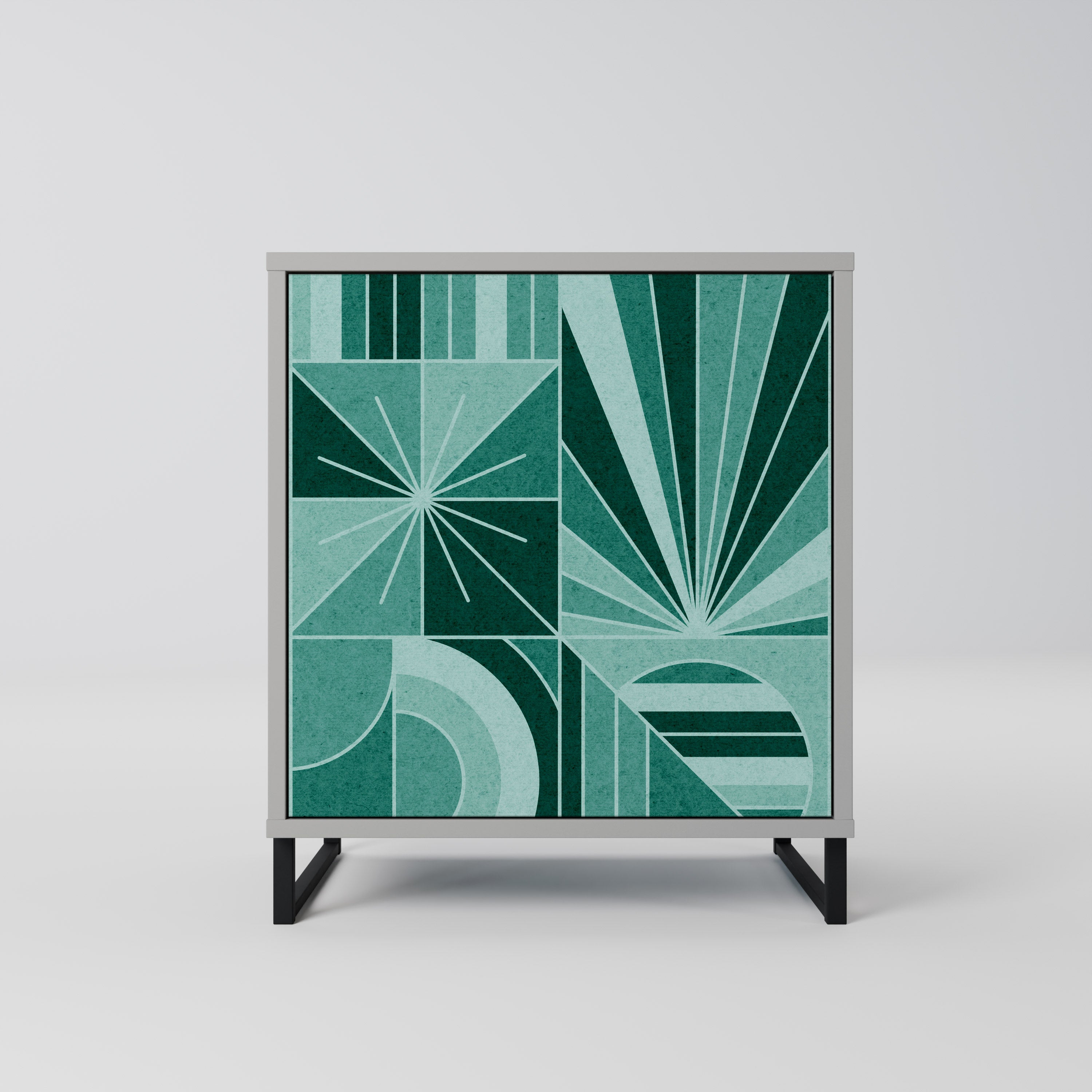 HARMONIC GRID Sideboard mit 1 Tür in Grau