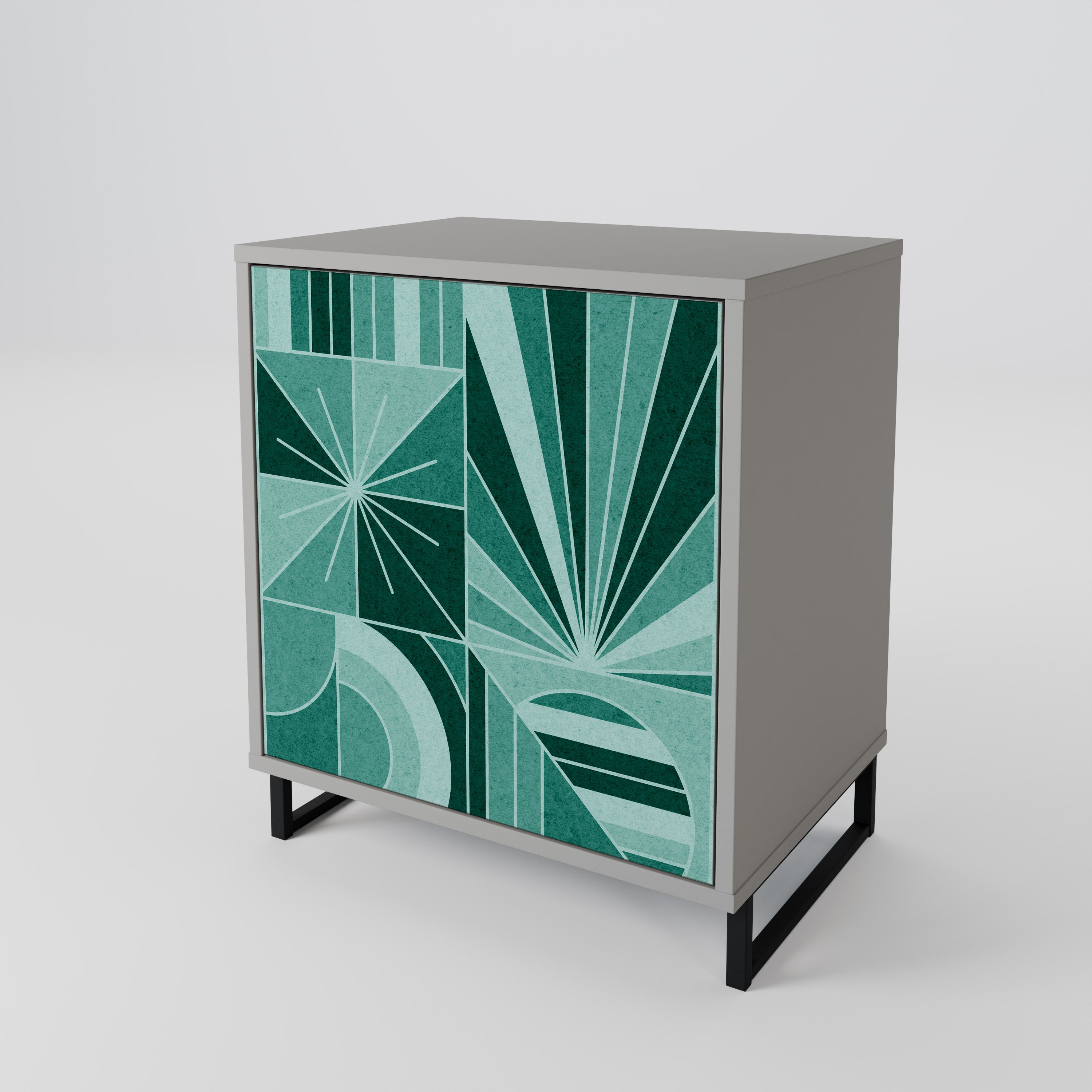 HARMONIC GRID Sideboard mit 1 Tür in Grau