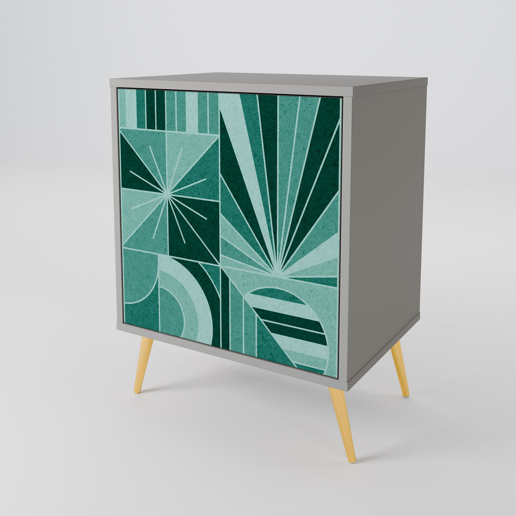 HARMONIC GRID Sideboard mit 1 Tür in Grau