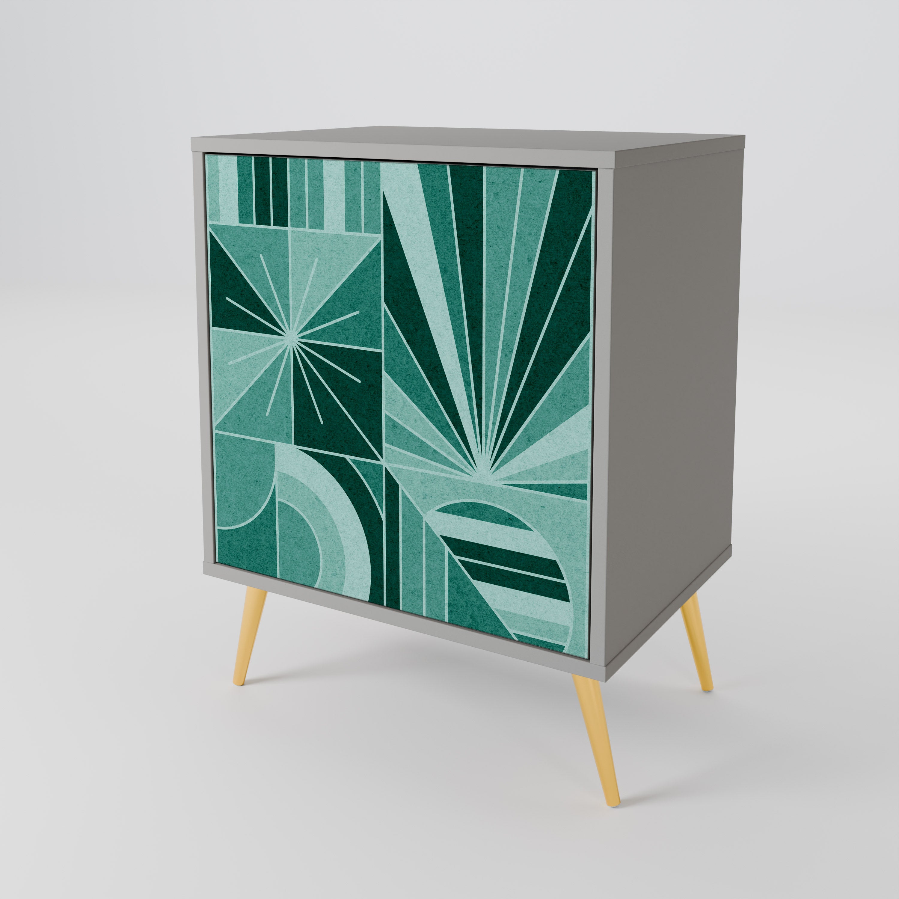 HARMONIC GRID Sideboard mit 1 Tür in Grau