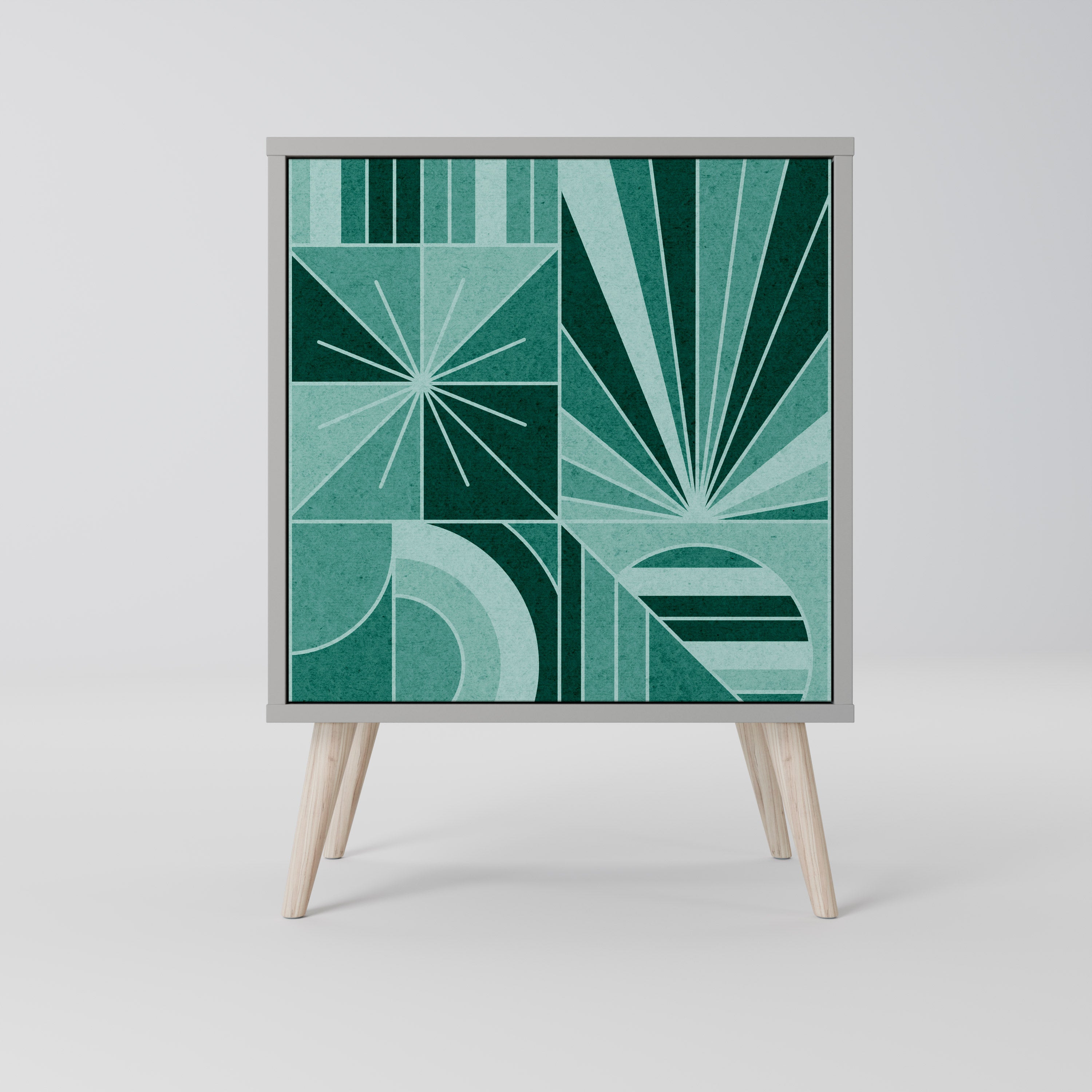 HARMONIC GRID Sideboard mit 1 Tür in Grau