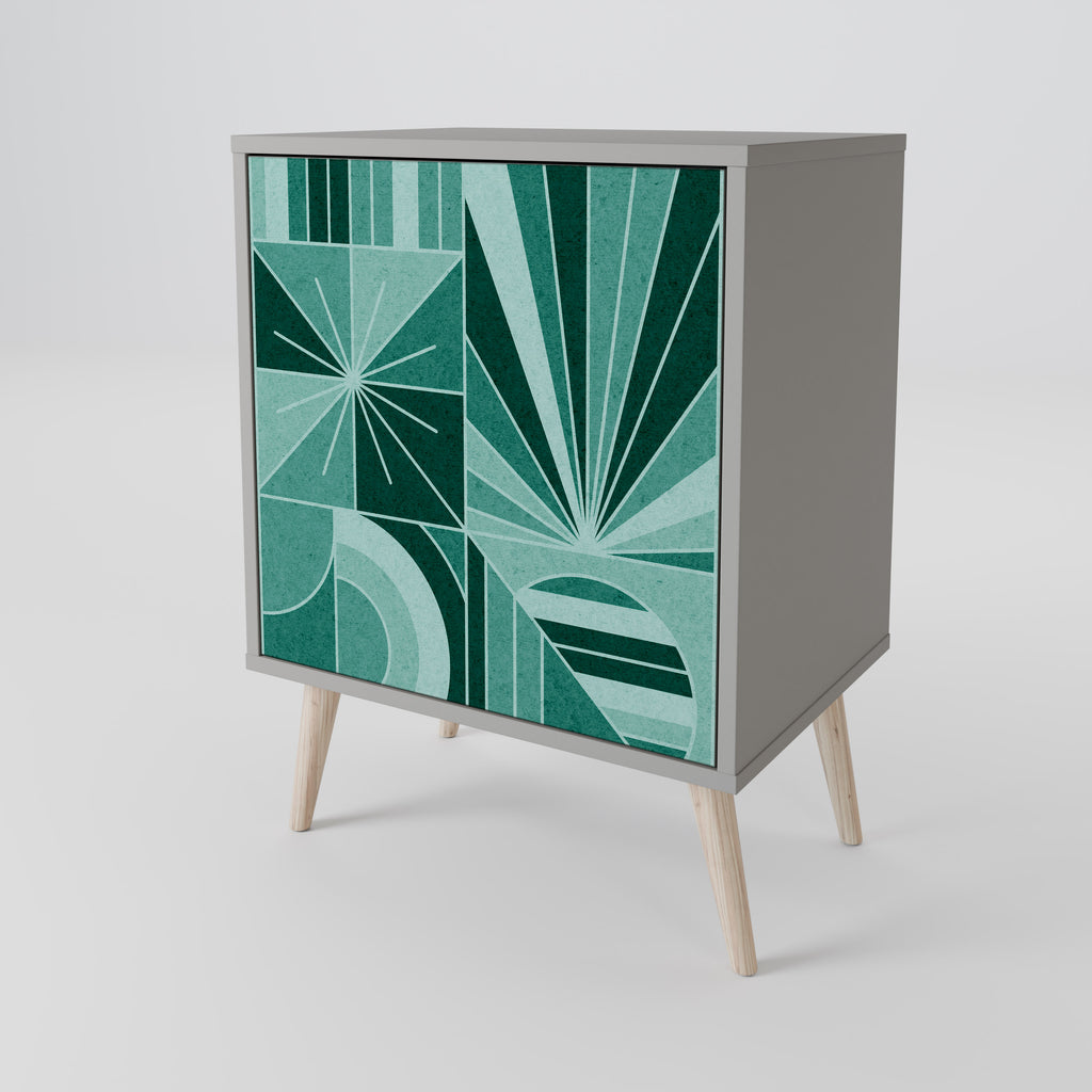 HARMONIC GRID Sideboard mit 1 Tür in Grau